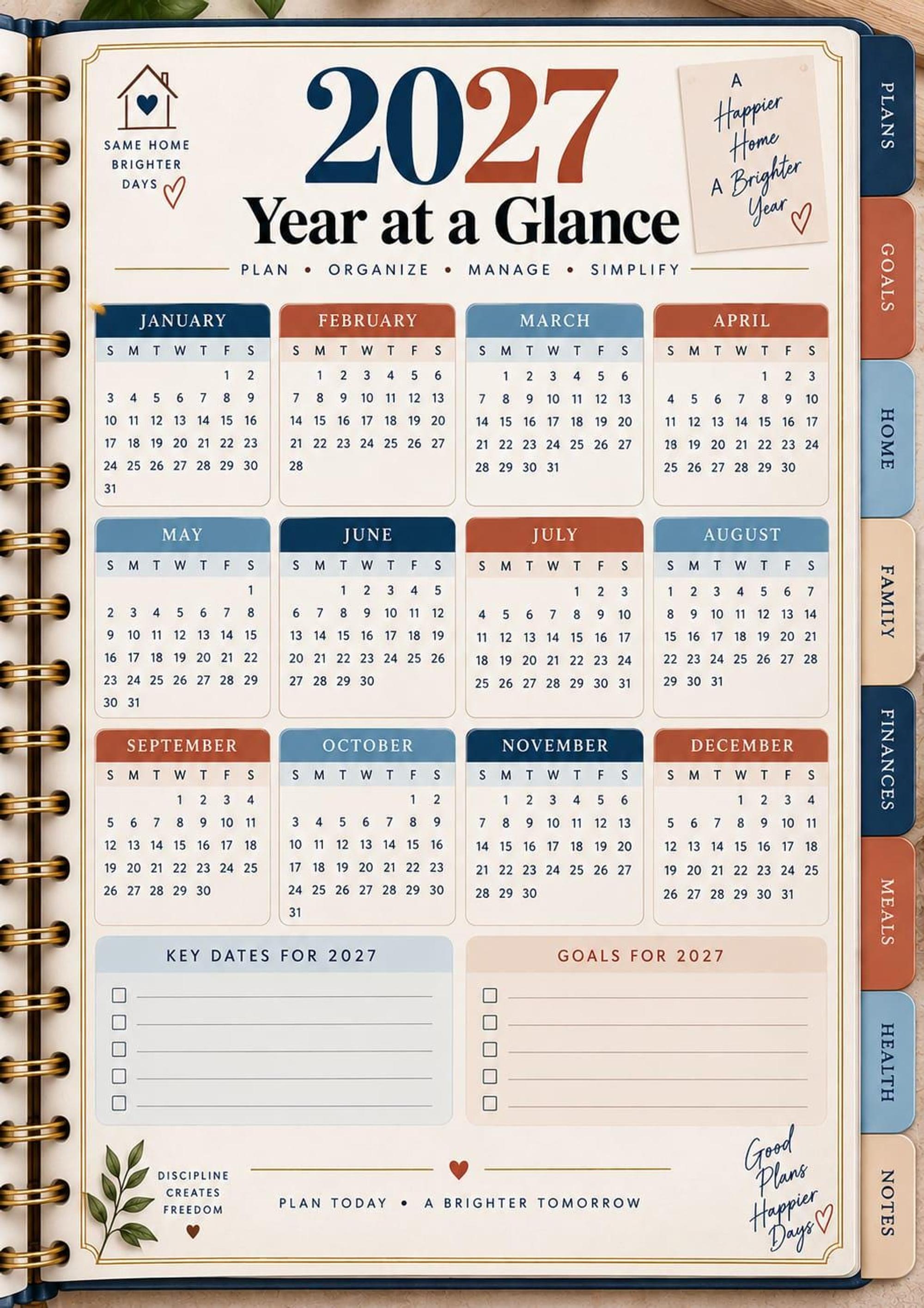 2027–2028 Home & Family Organizer preview 3