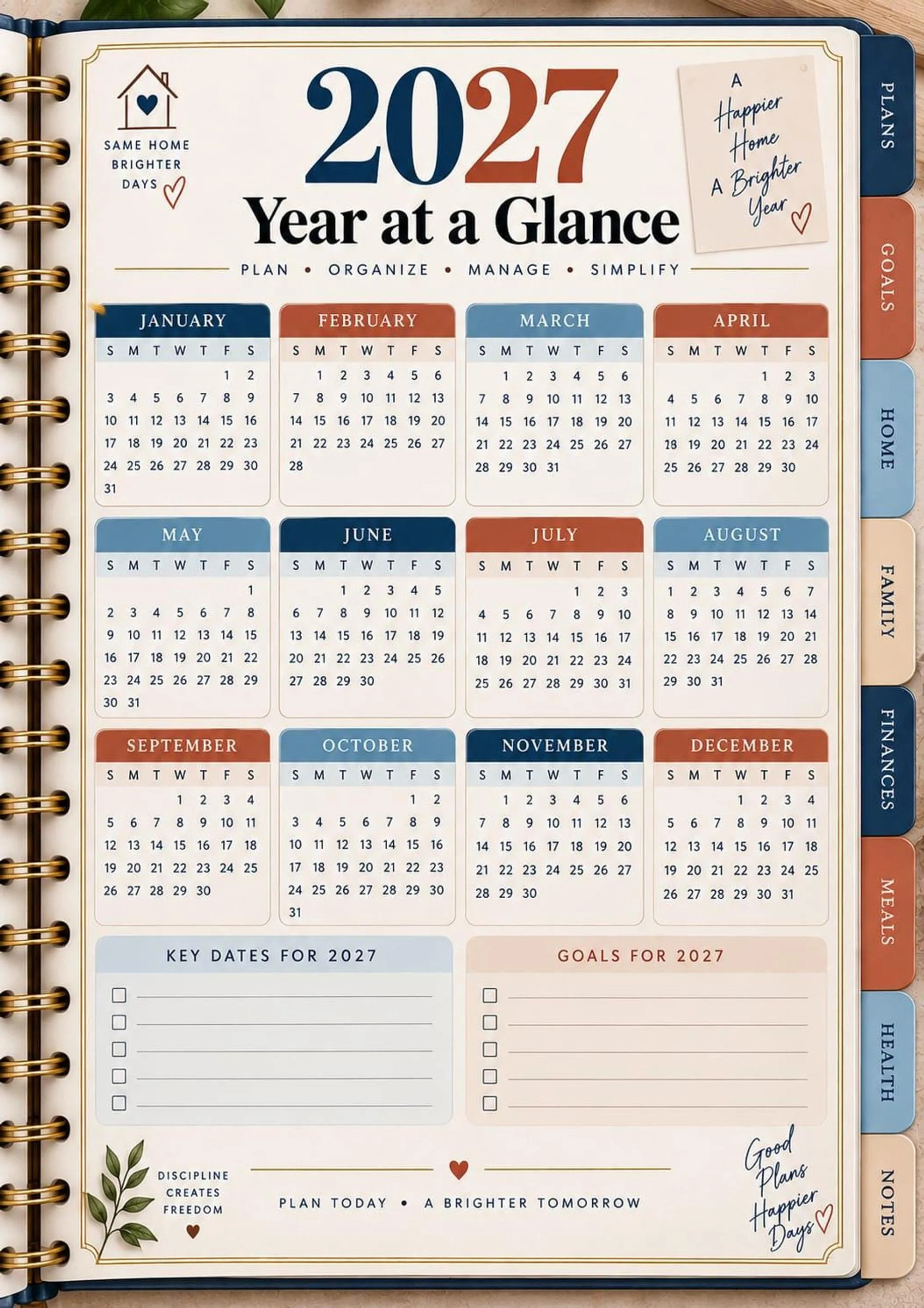 2027–2028 Home & Family Organizer preview 3