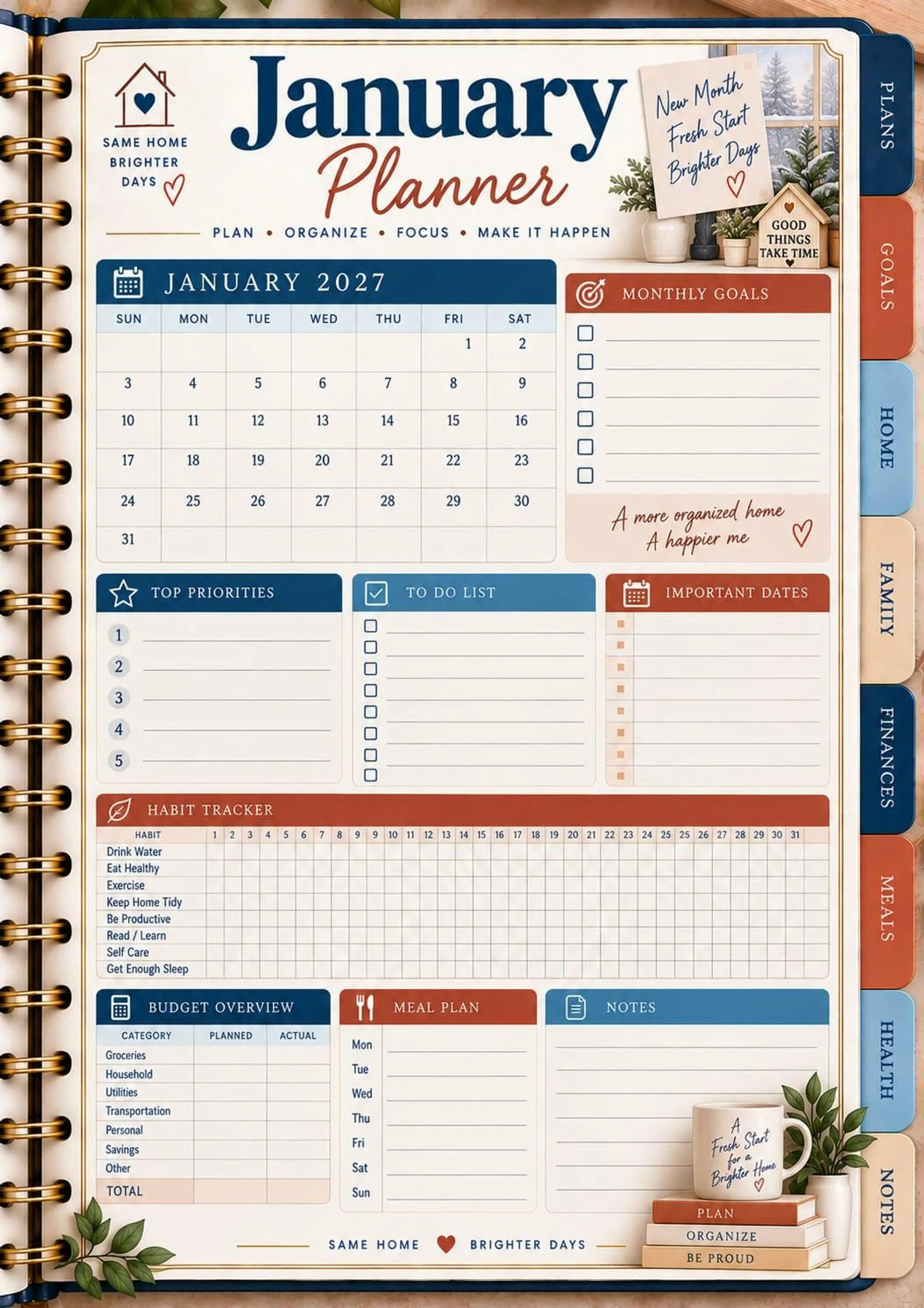 2027–2028 Home & Family Organizer preview 5