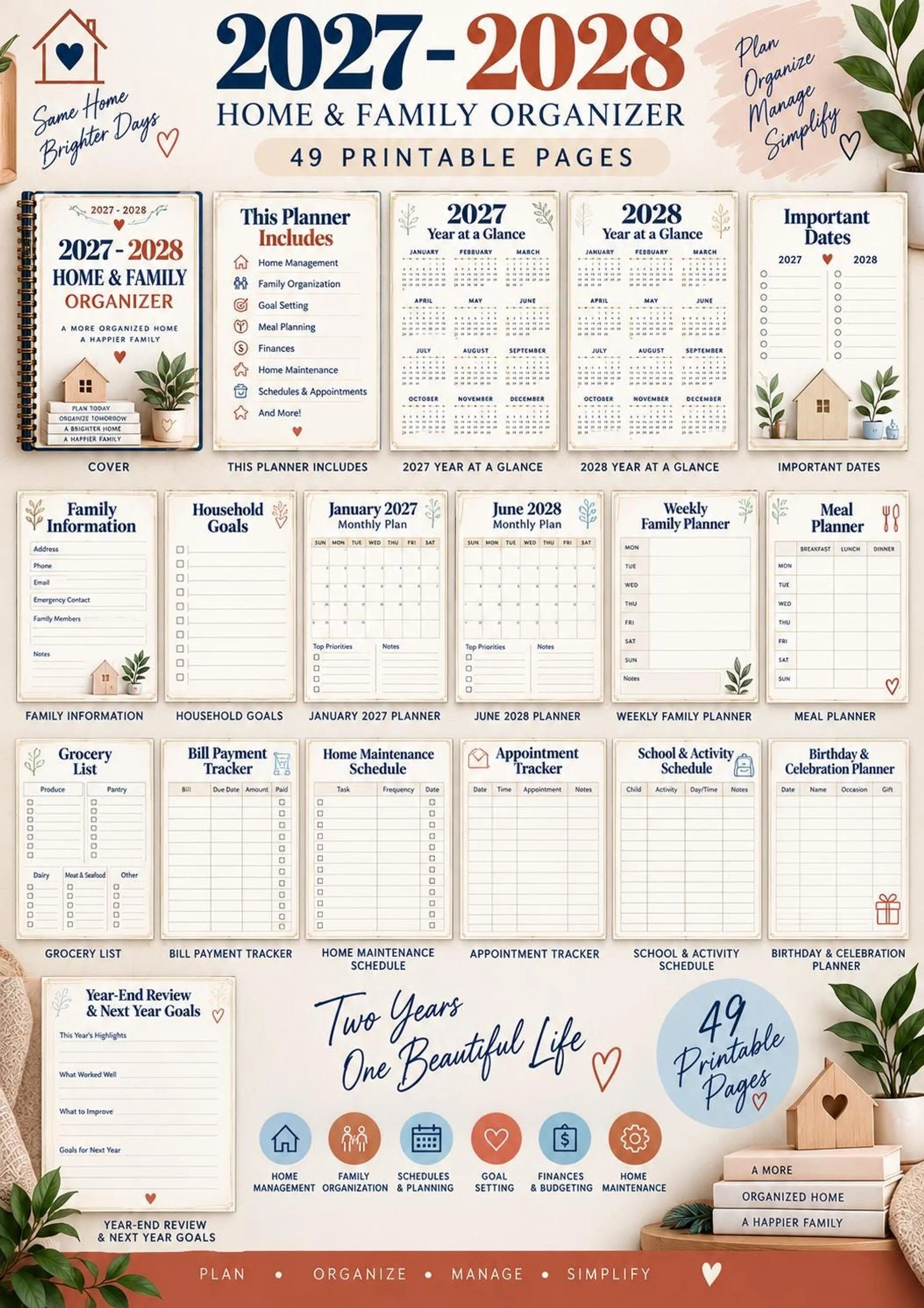 2027–2028 Home & Family Organizer preview 8