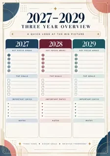 2027–2029 Three Year Planner preview 2