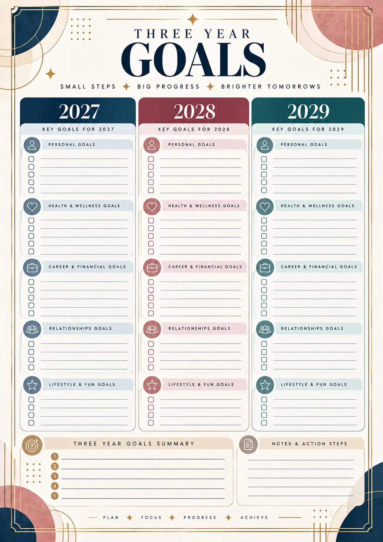 2027–2029 Three Year Planner preview 3