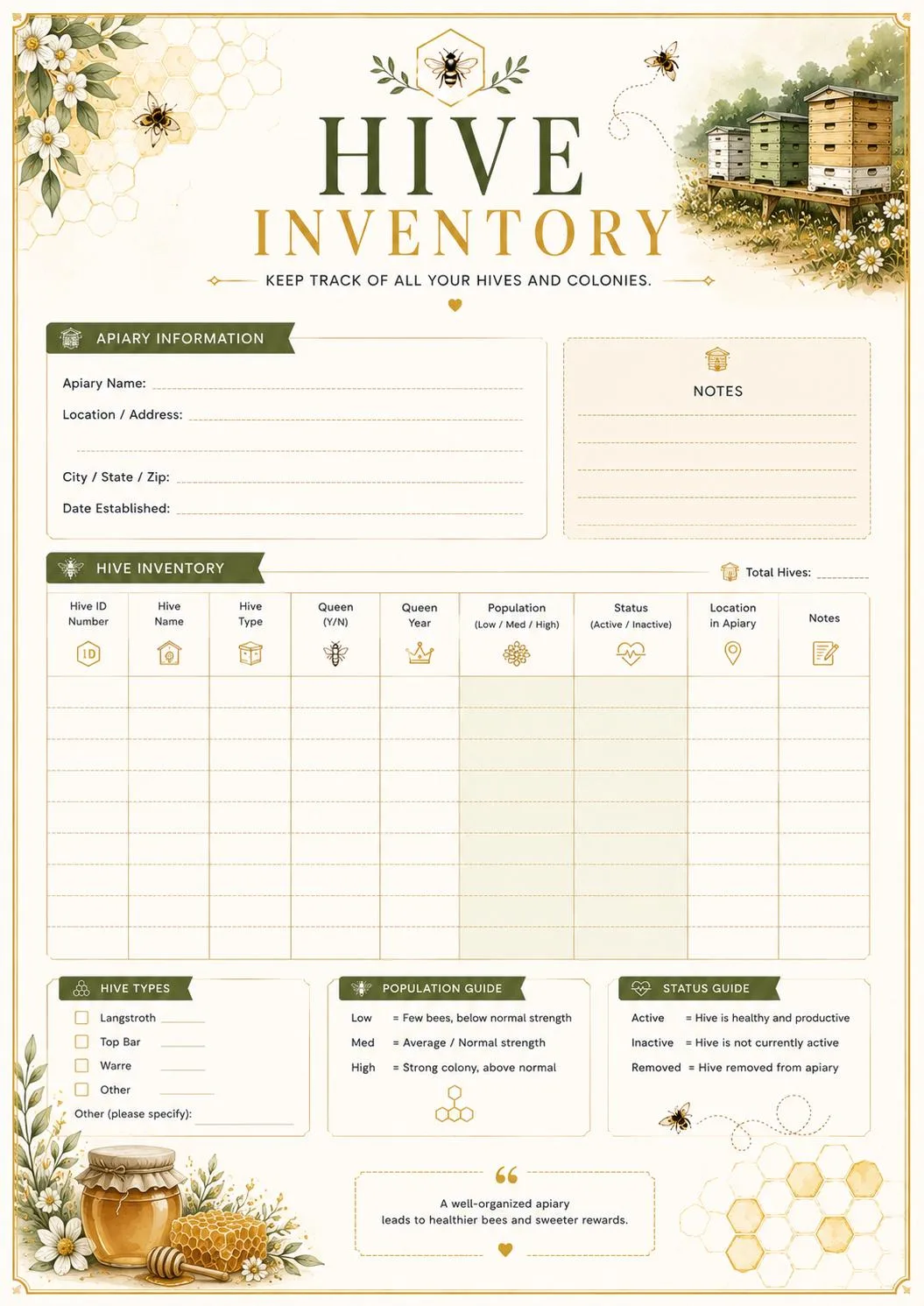 Beekeeping Binder preview 4