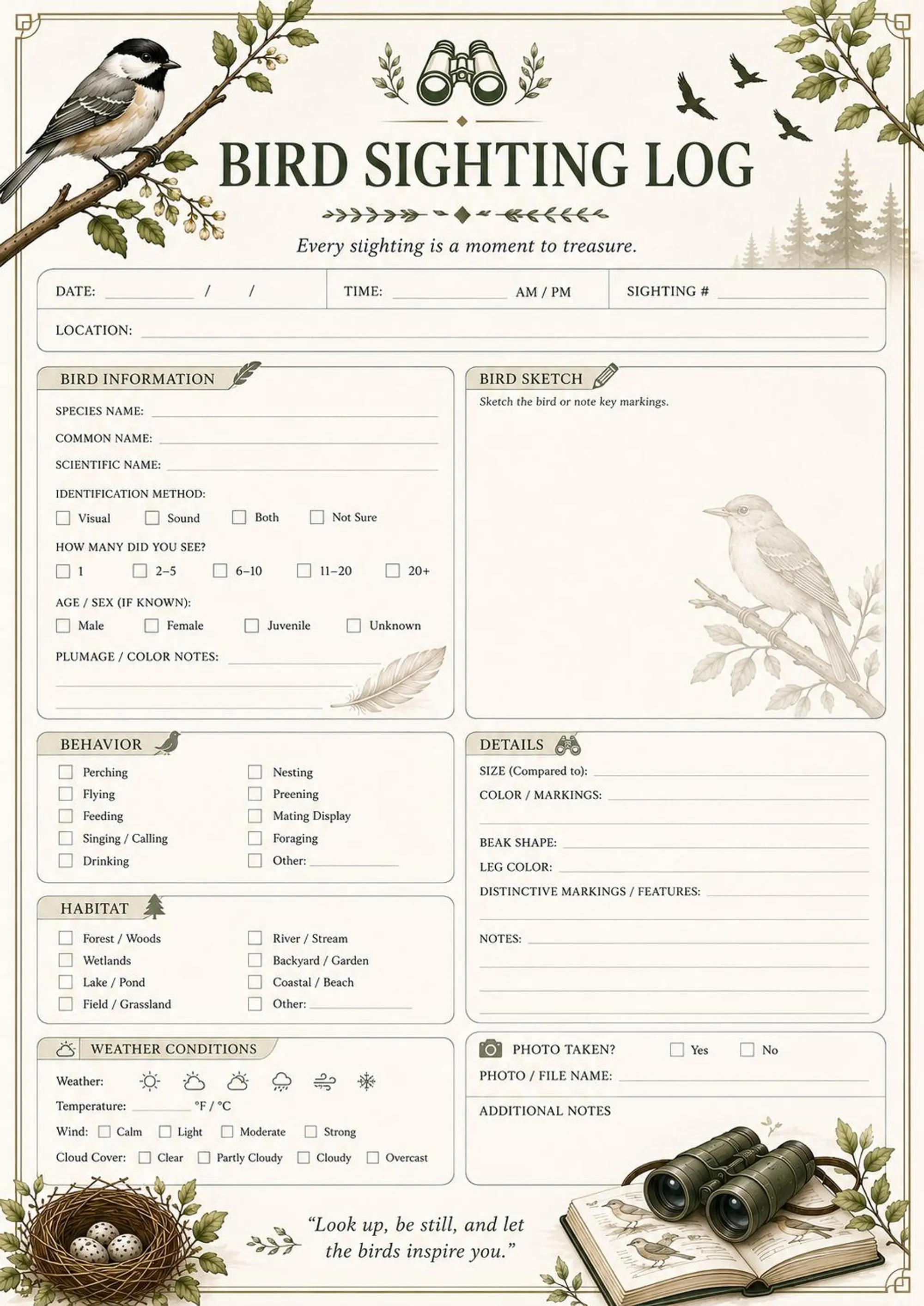 Bird Watching Journal preview 3