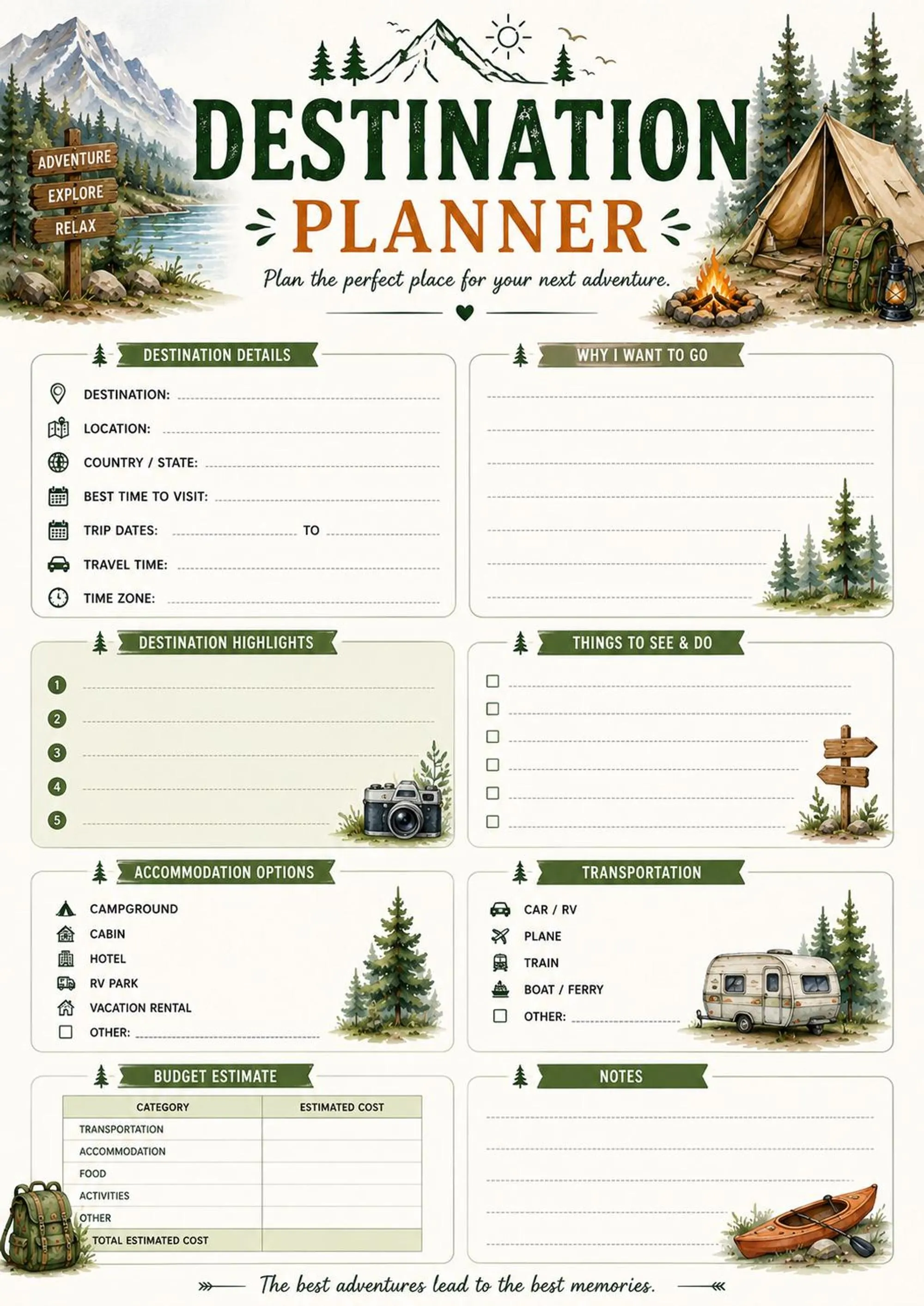 Camping Trip Planner preview 3