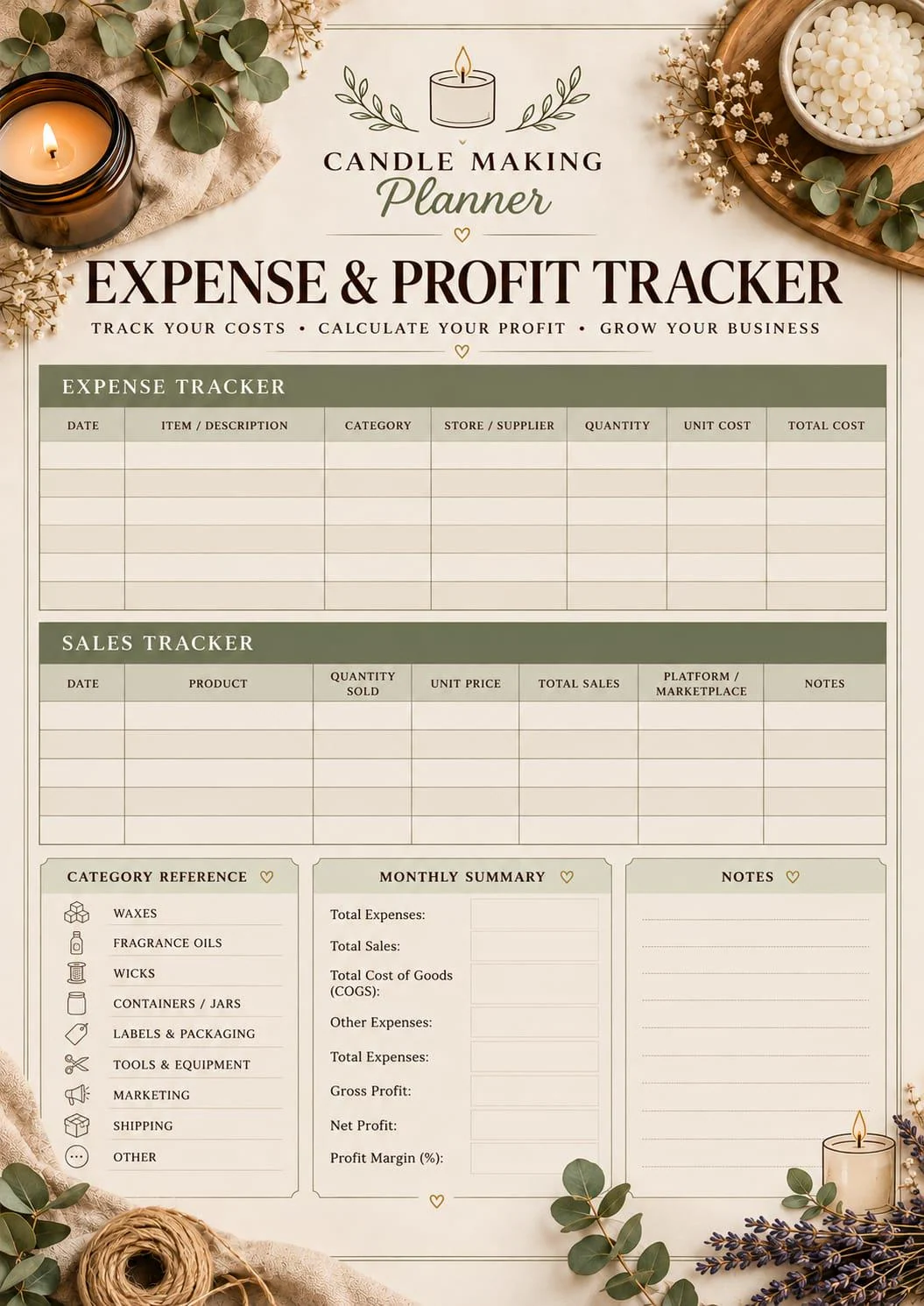 Candle Making Planner preview 5