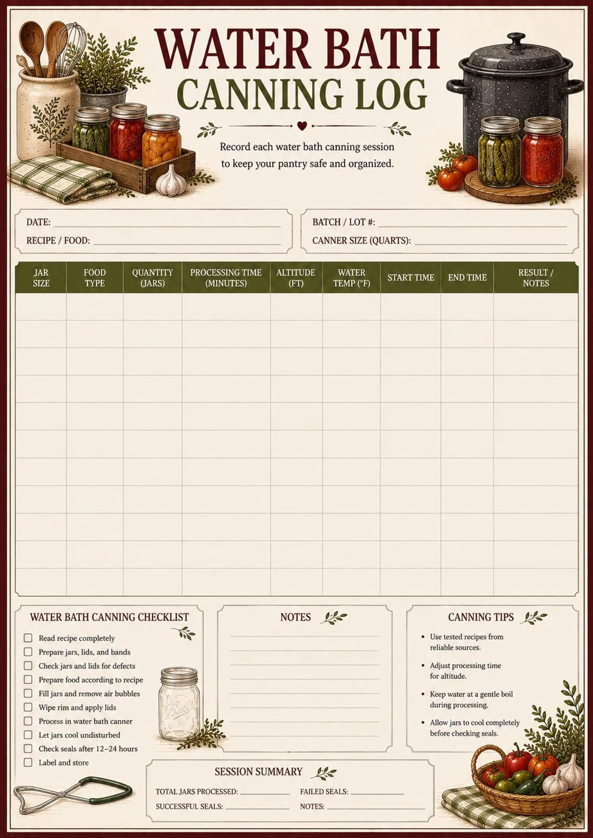 Canning Planner preview 3