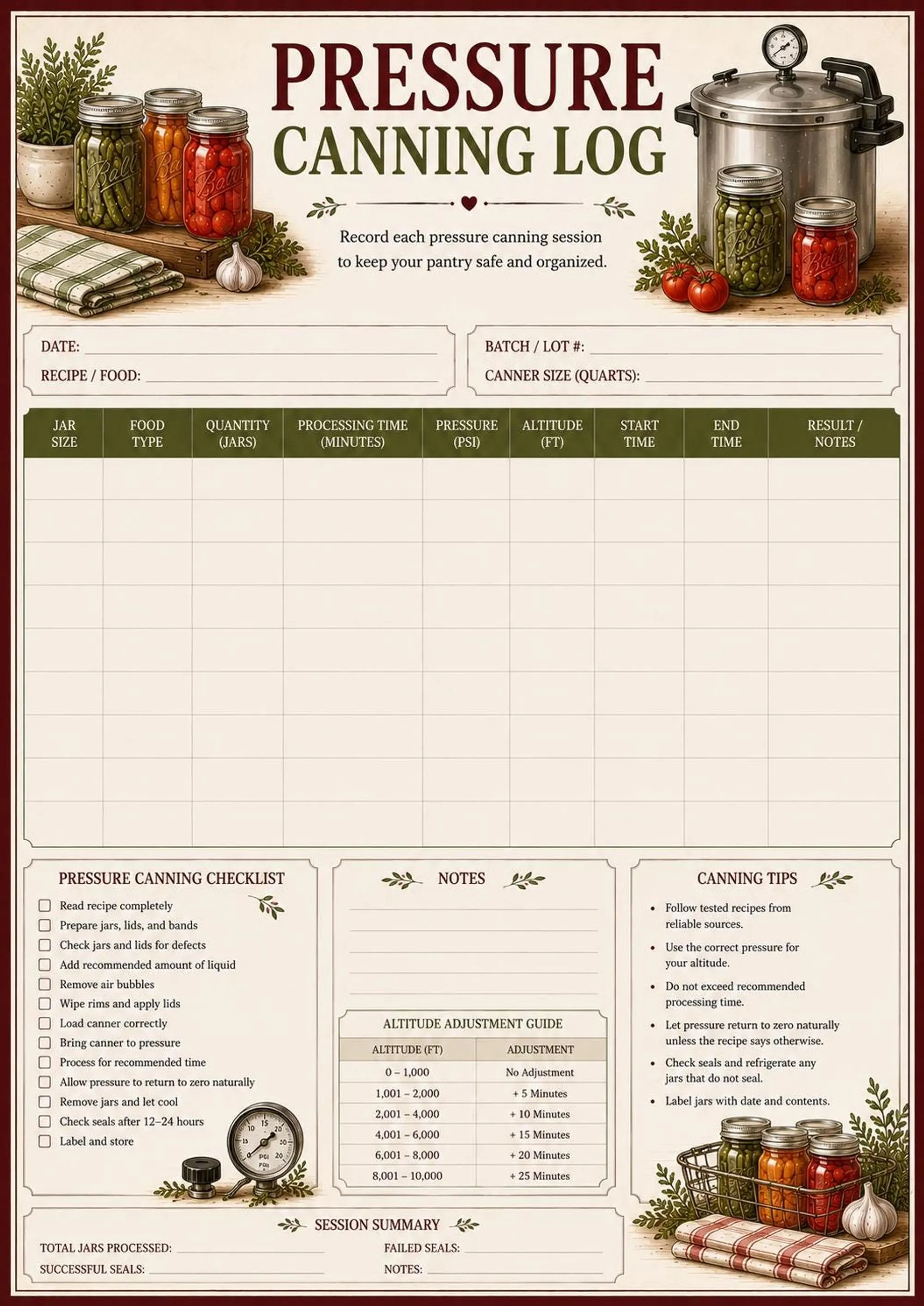 Canning Planner preview 4