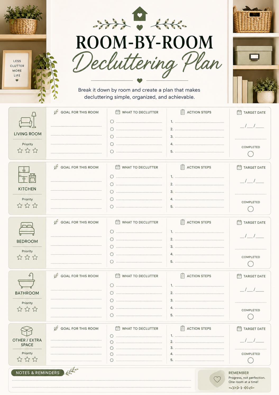 Decluttering Planner Binder preview 3