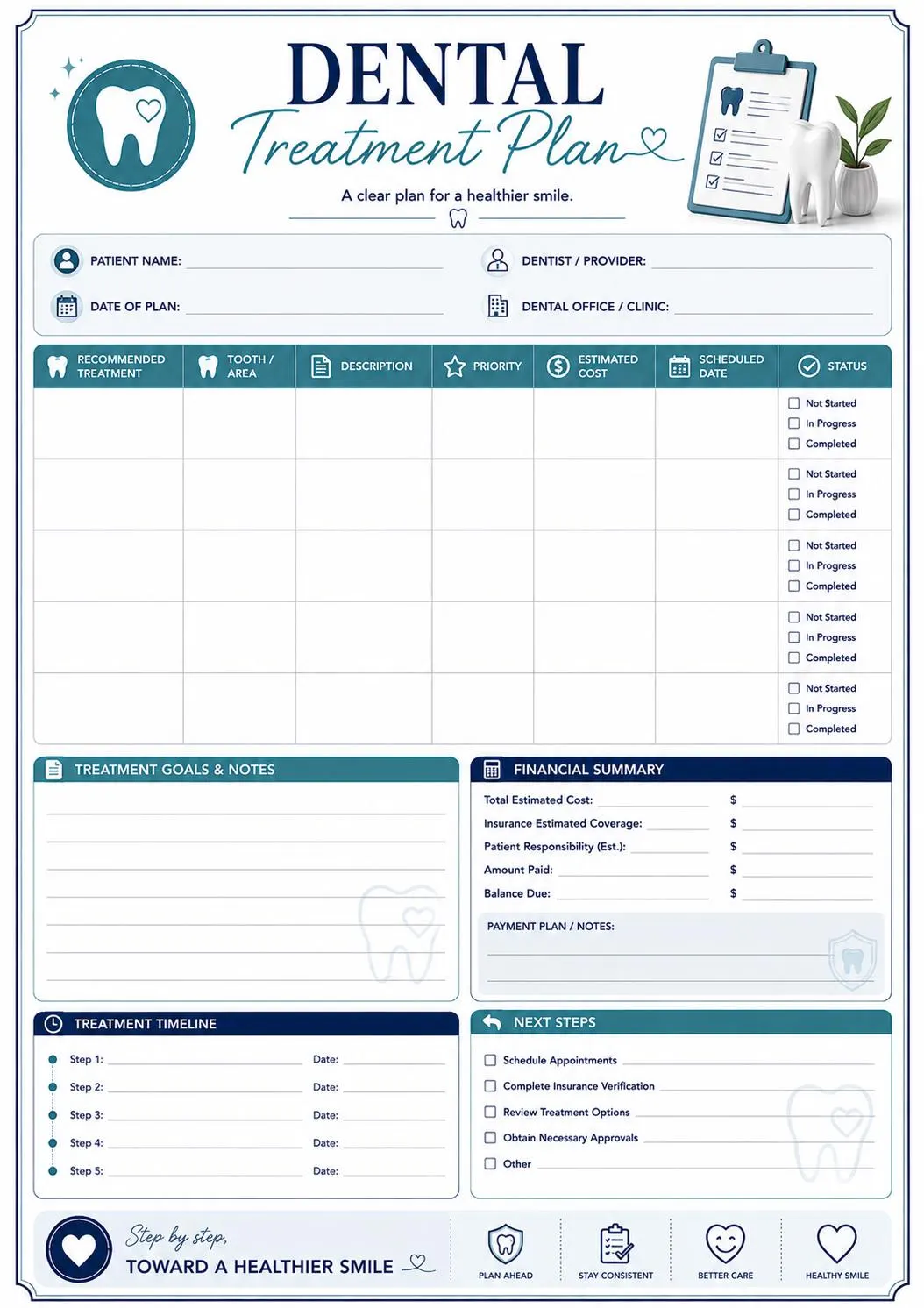 Dental Care Binder preview 4
