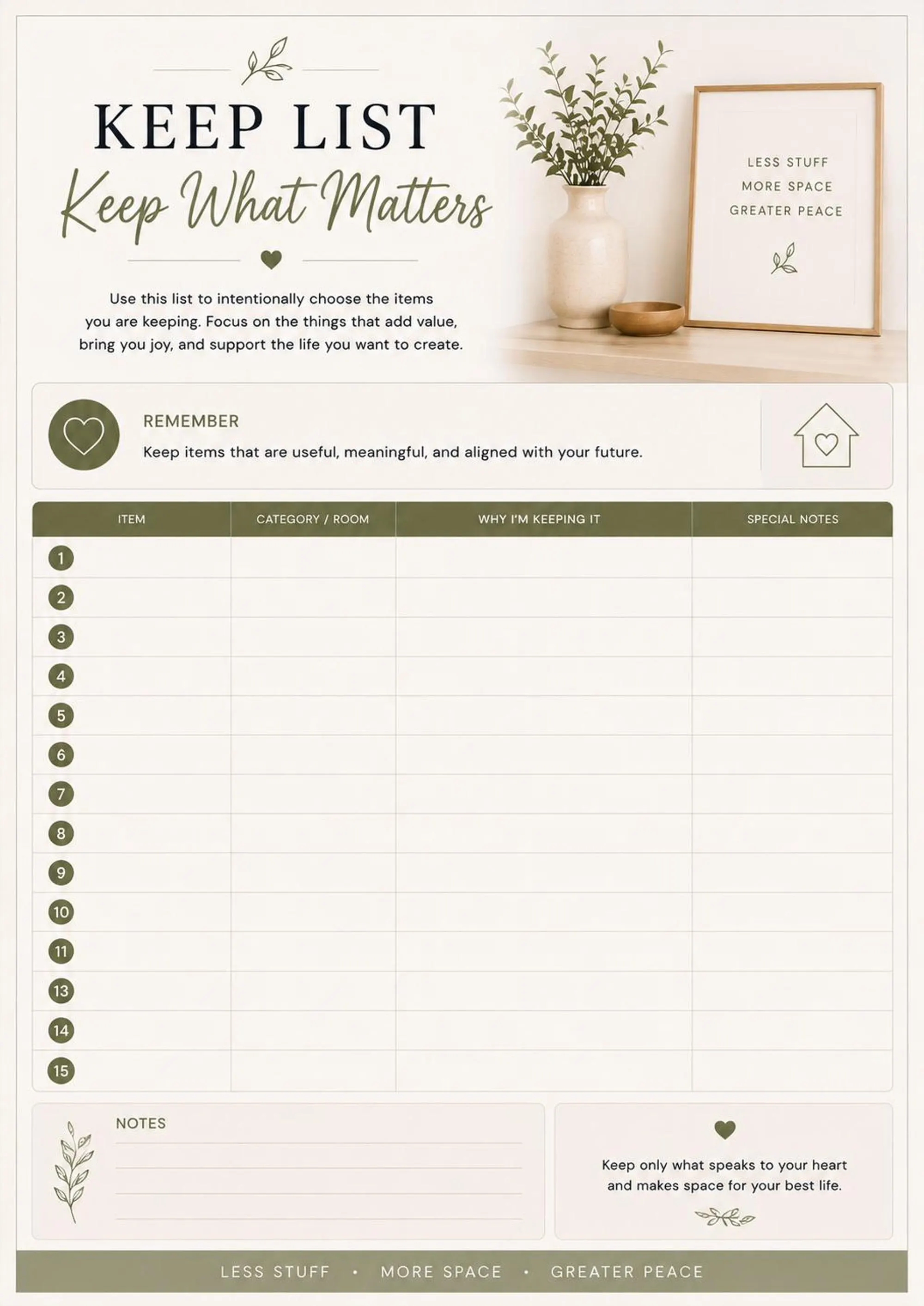 Downsizing Planner preview 4