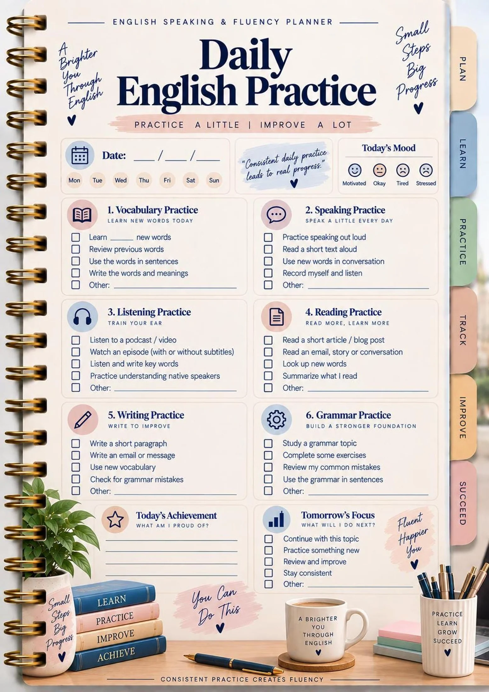 English Speaking & Fluency Planner preview 3
