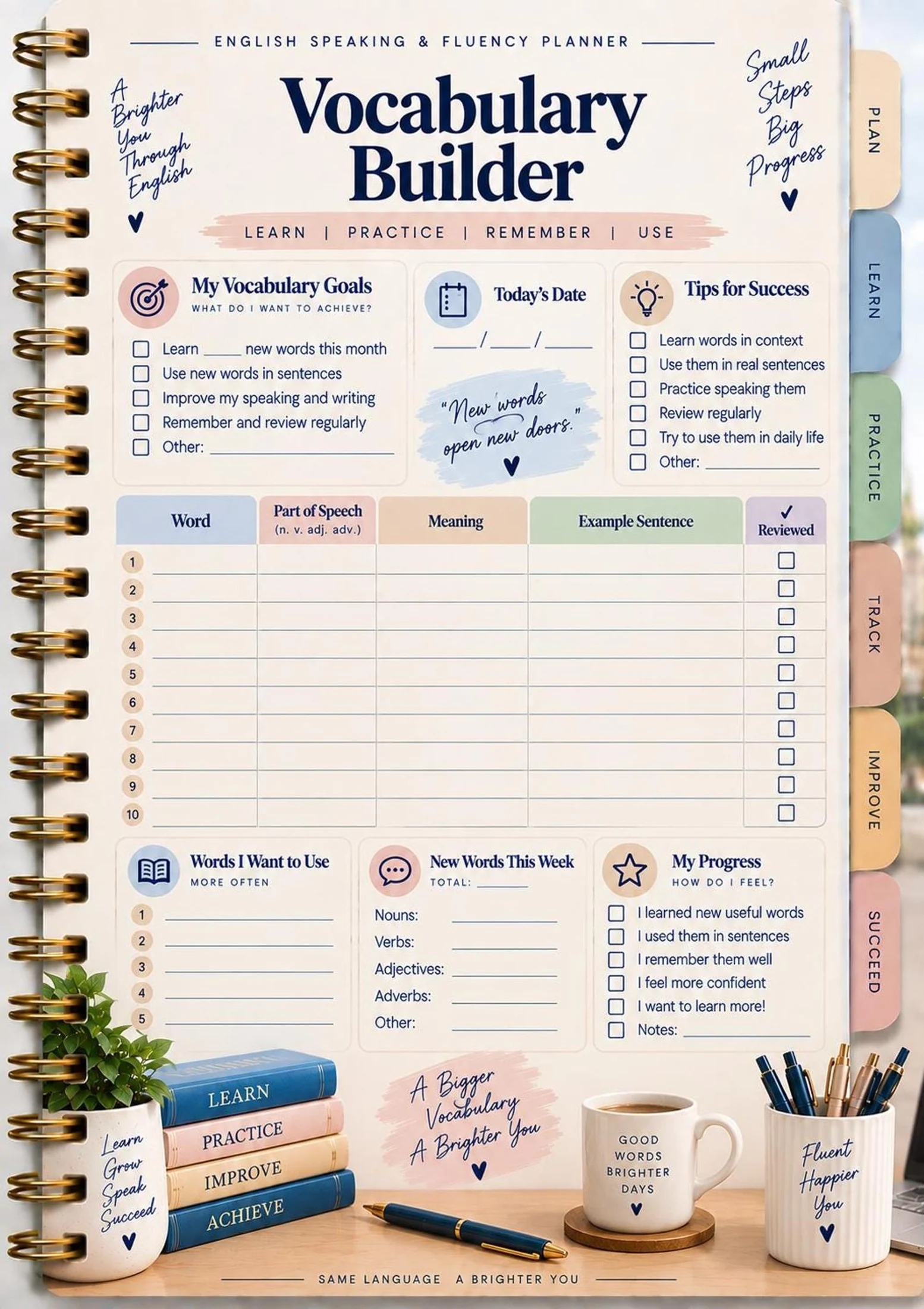 English Speaking & Fluency Planner preview 4
