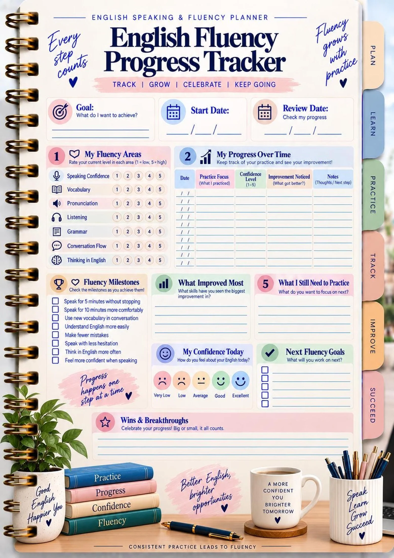 English Speaking & Fluency Planner preview 7
