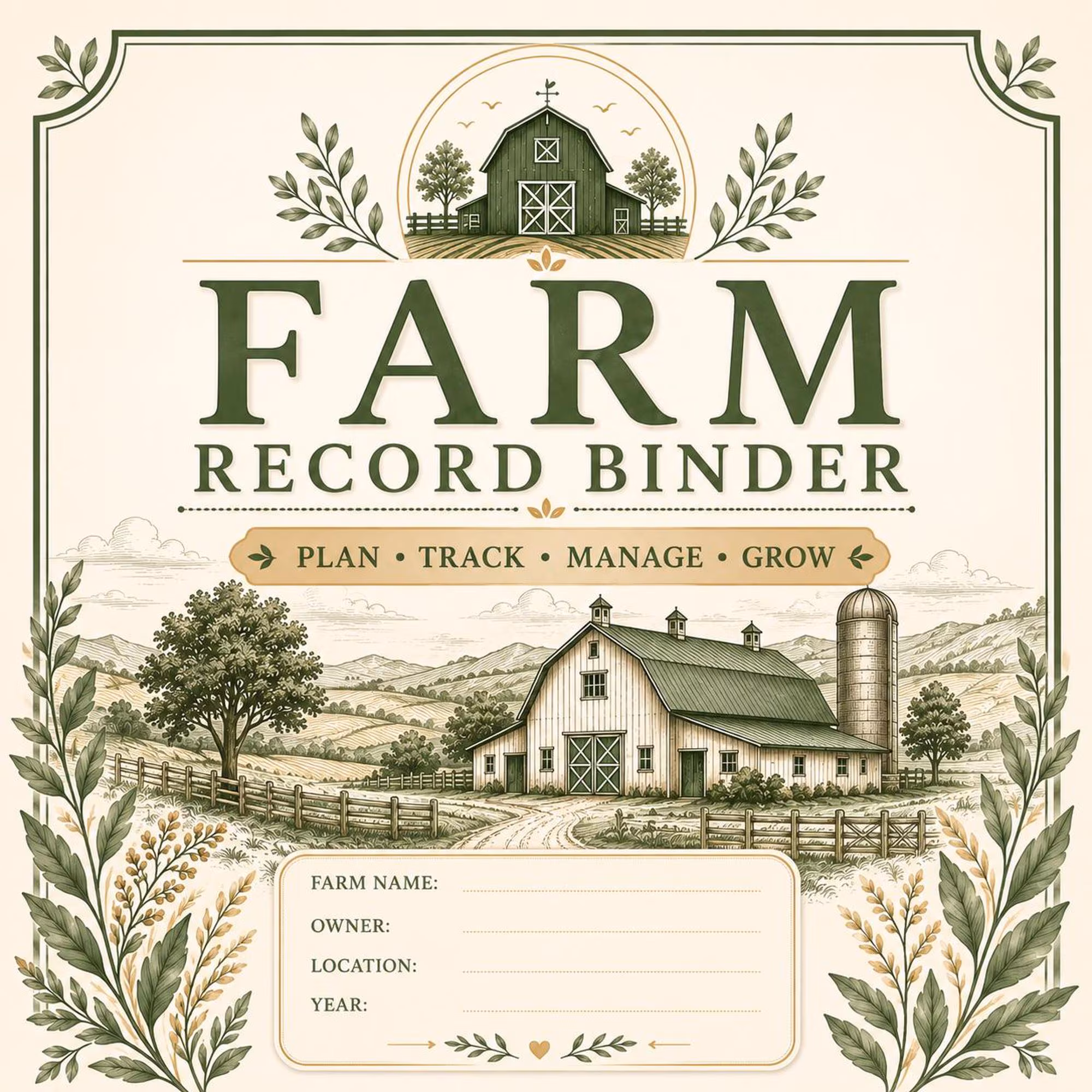 Farm Record Binder