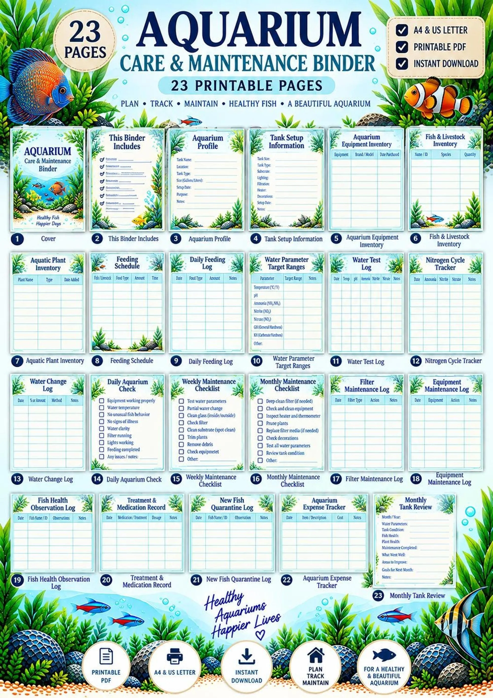 Fish Tank Maintenance Binder preview 7