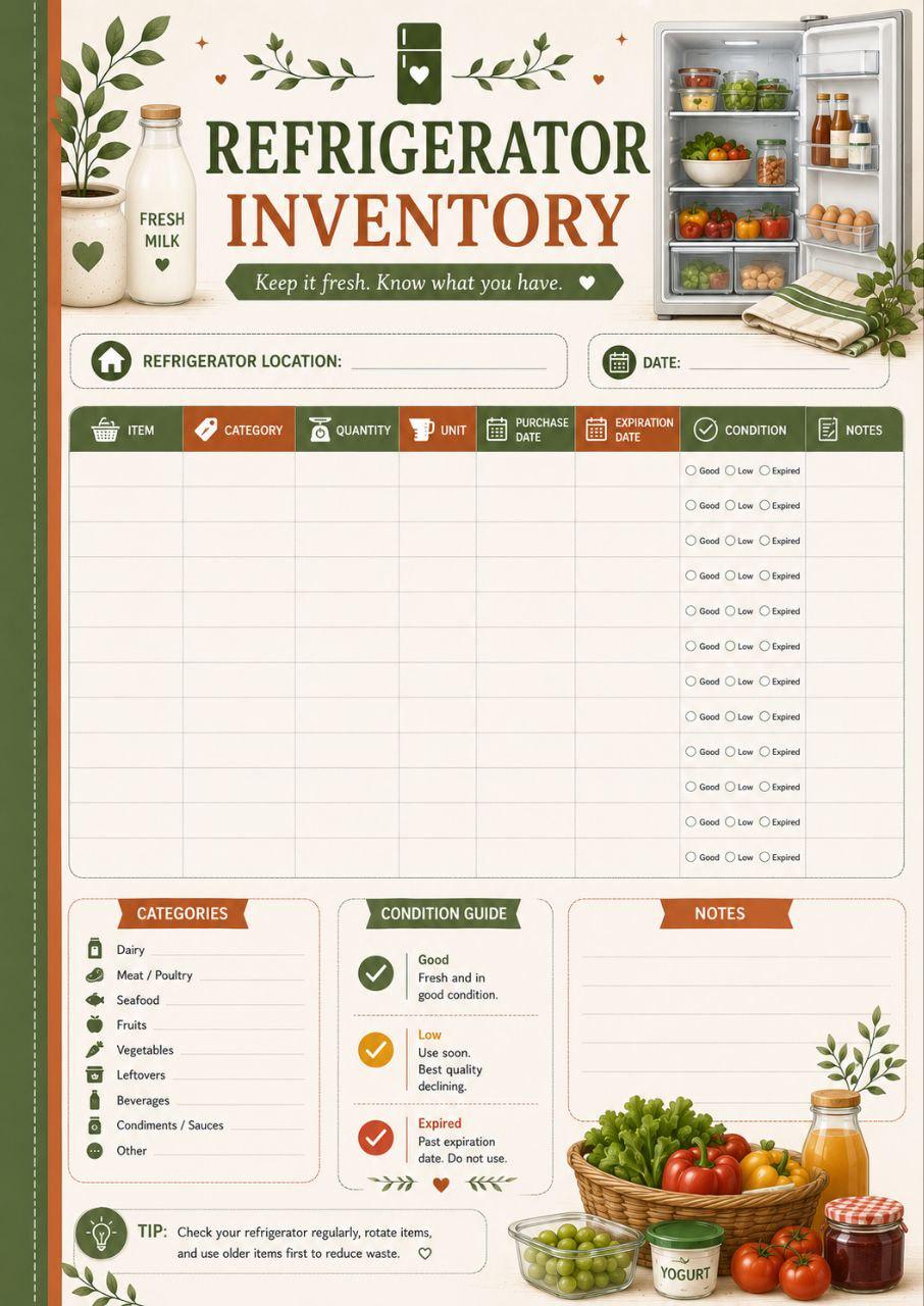 Food Inventory Binder preview 3