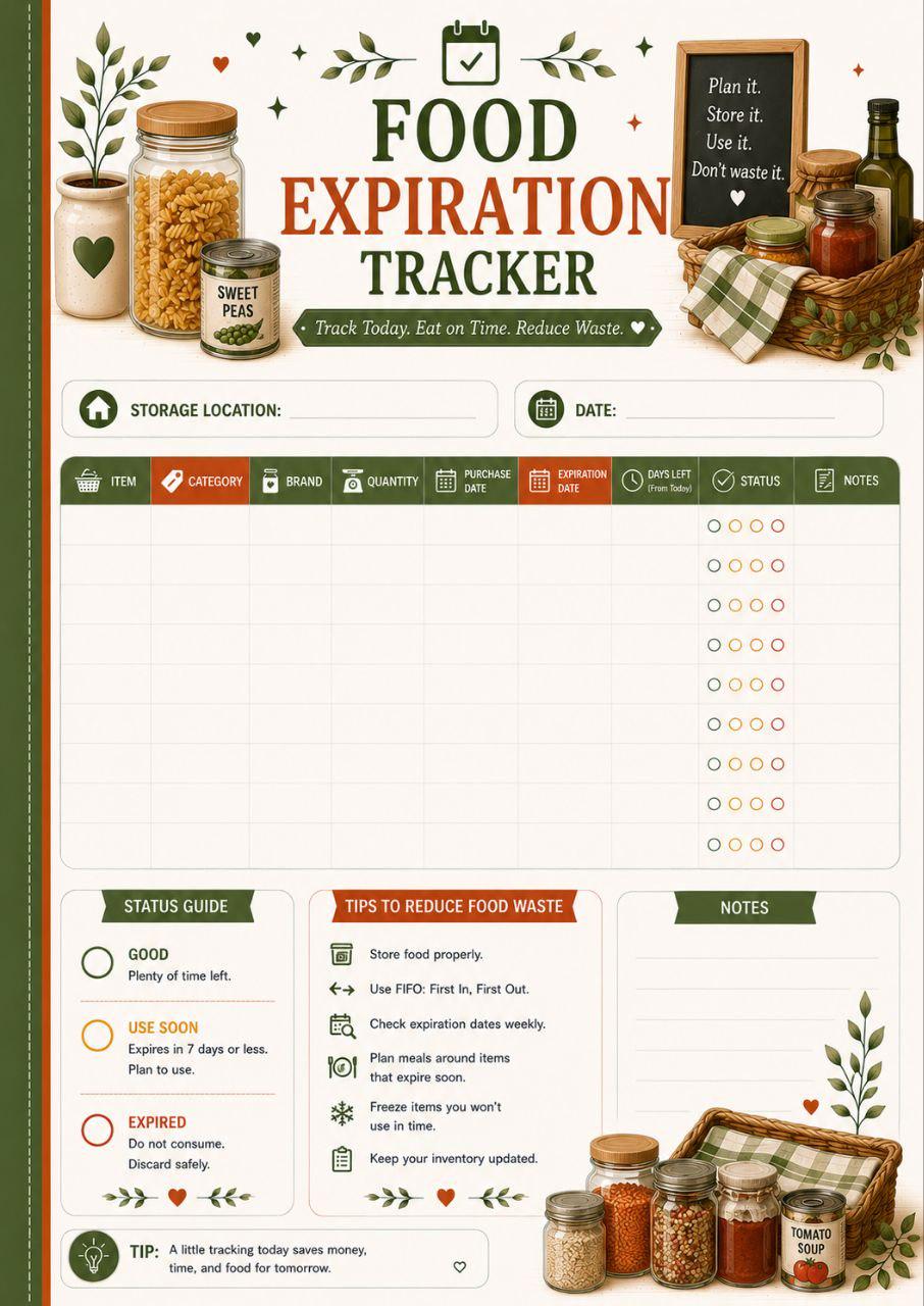 Food Inventory Binder preview 4