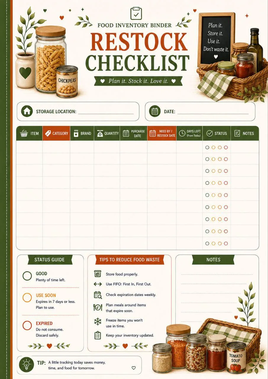 Food Inventory Binder preview 7