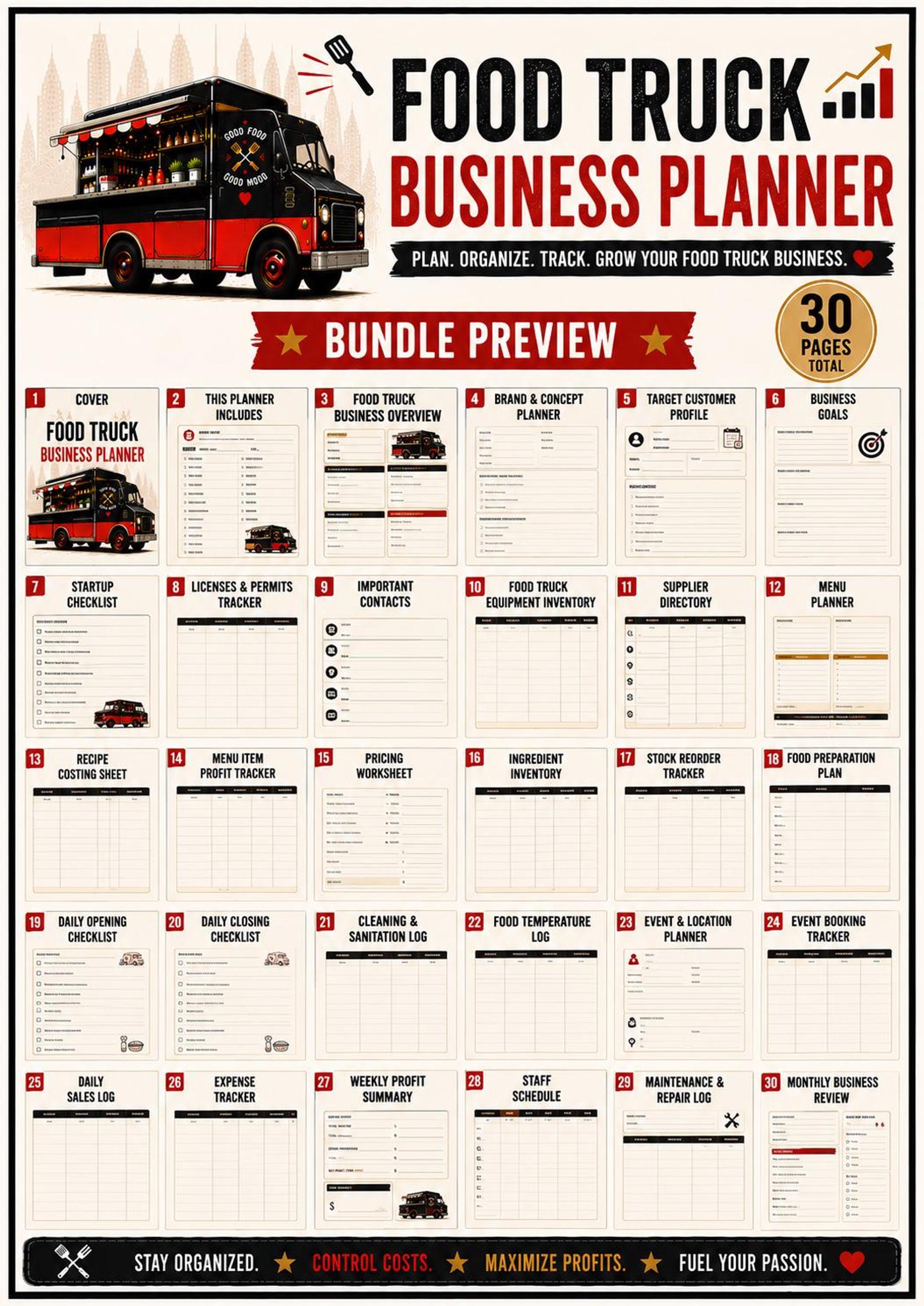 Food Truck Business Planner preview 6