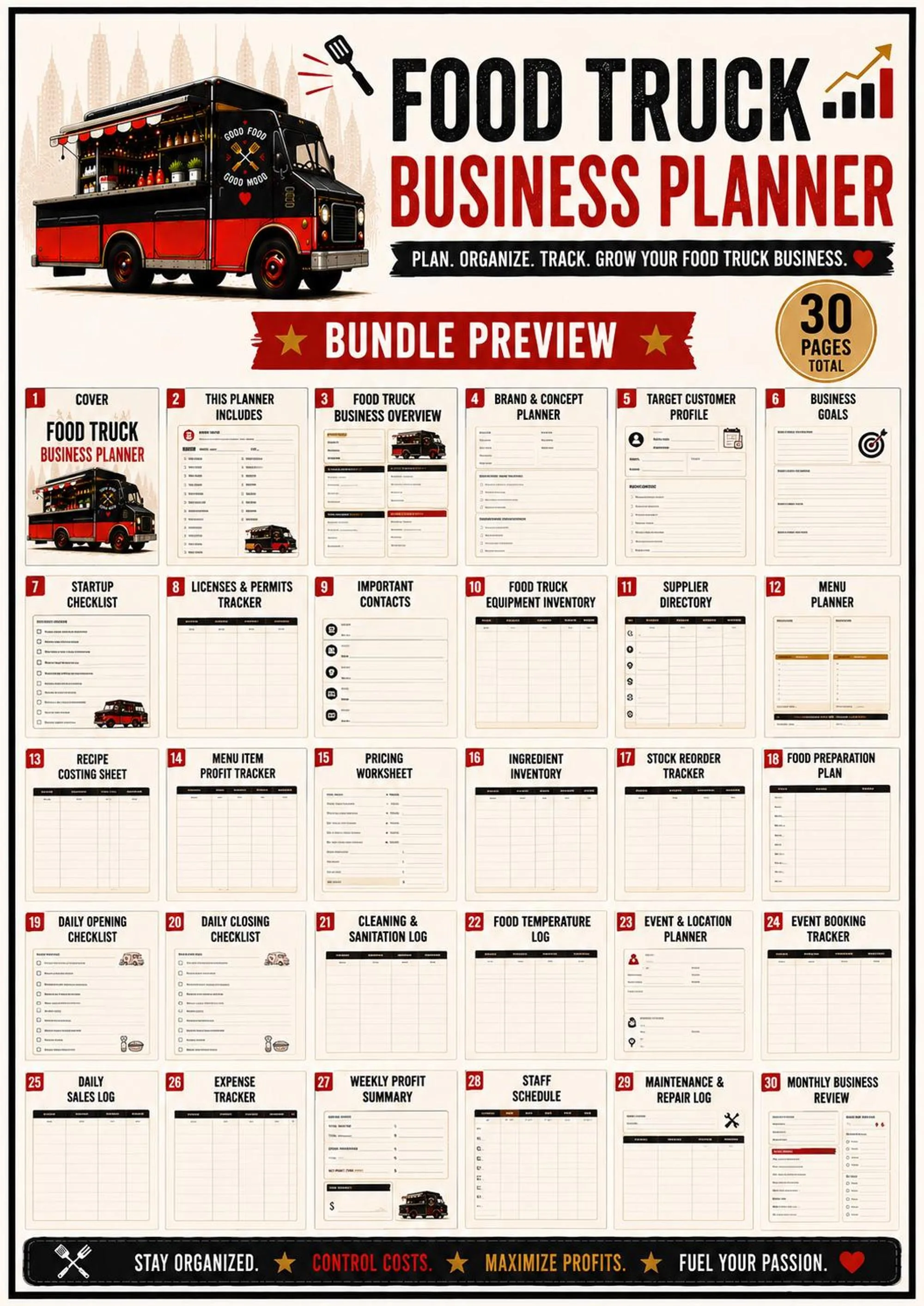 Food Truck Business Planner preview 6