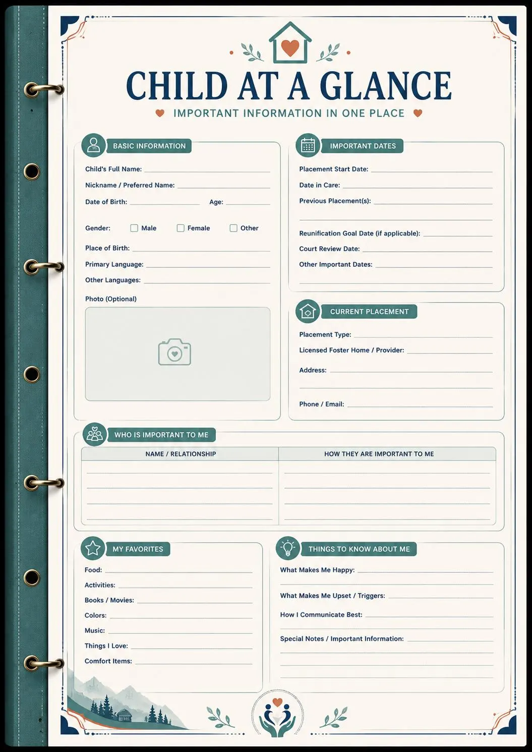 Foster Care Placement Binder preview 2