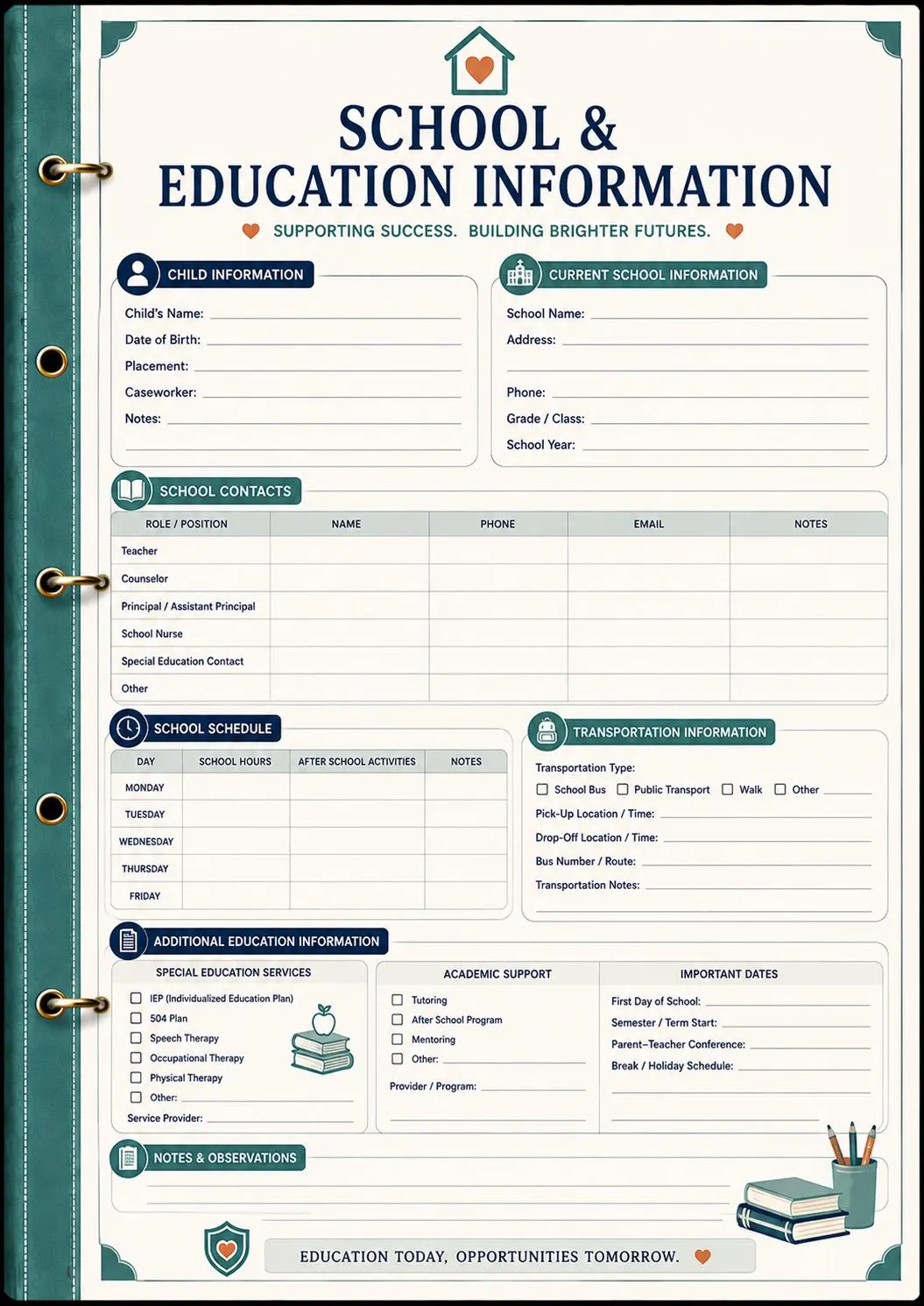 Foster Care Placement Binder preview 6
