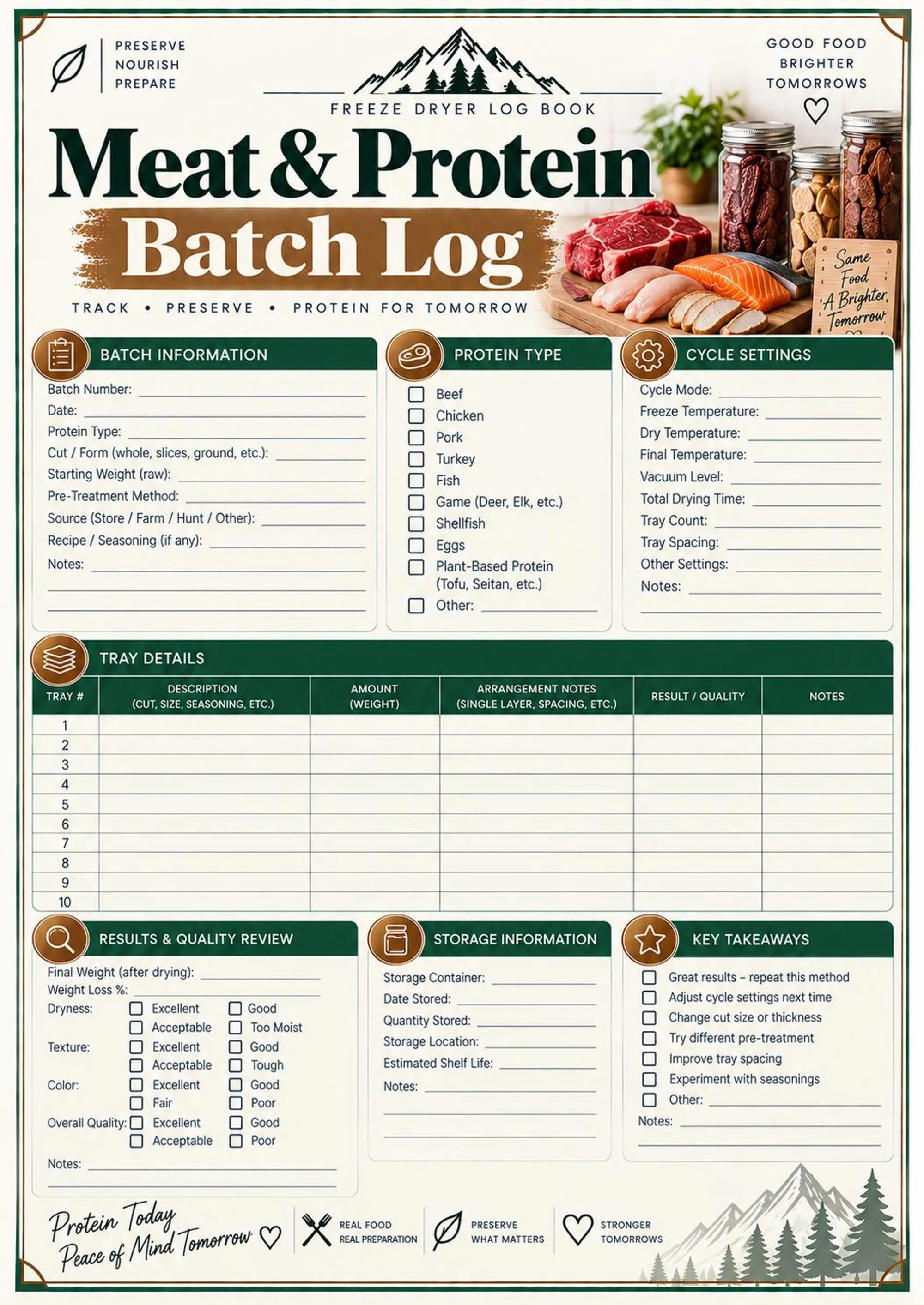 Freeze Dryer Log Book preview 5