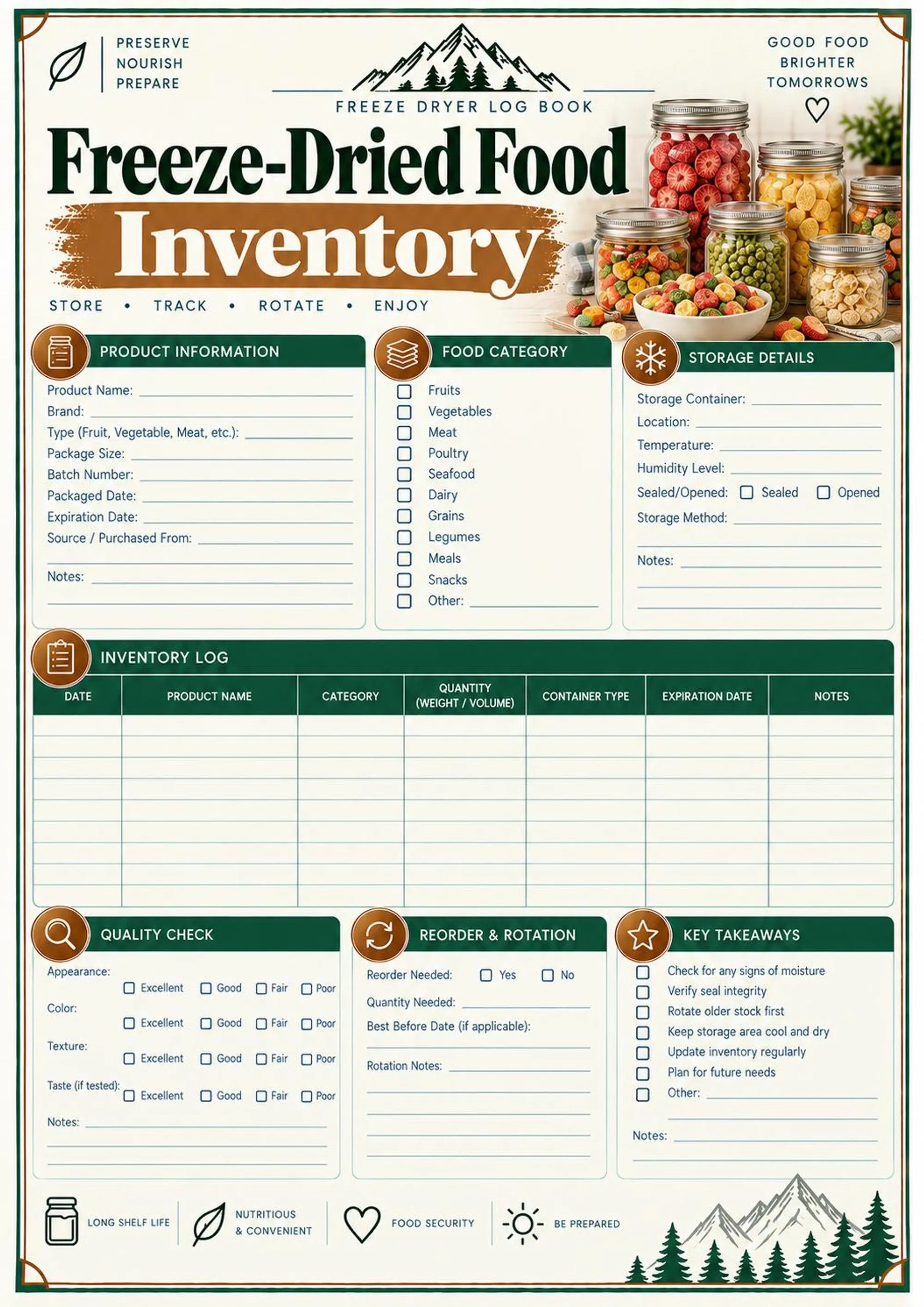 Freeze Dryer Log Book preview 6