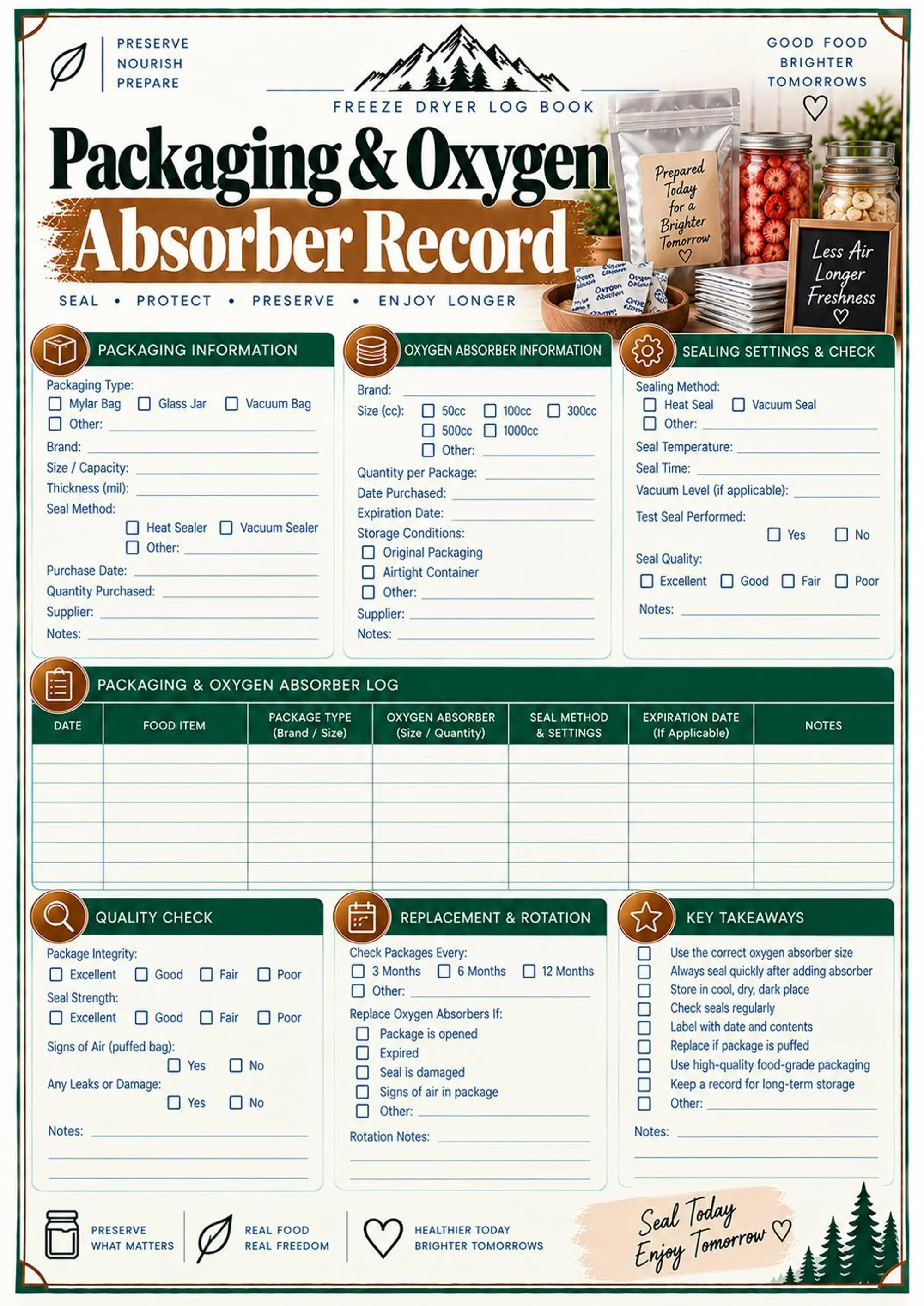 Freeze Dryer Log Book preview 7