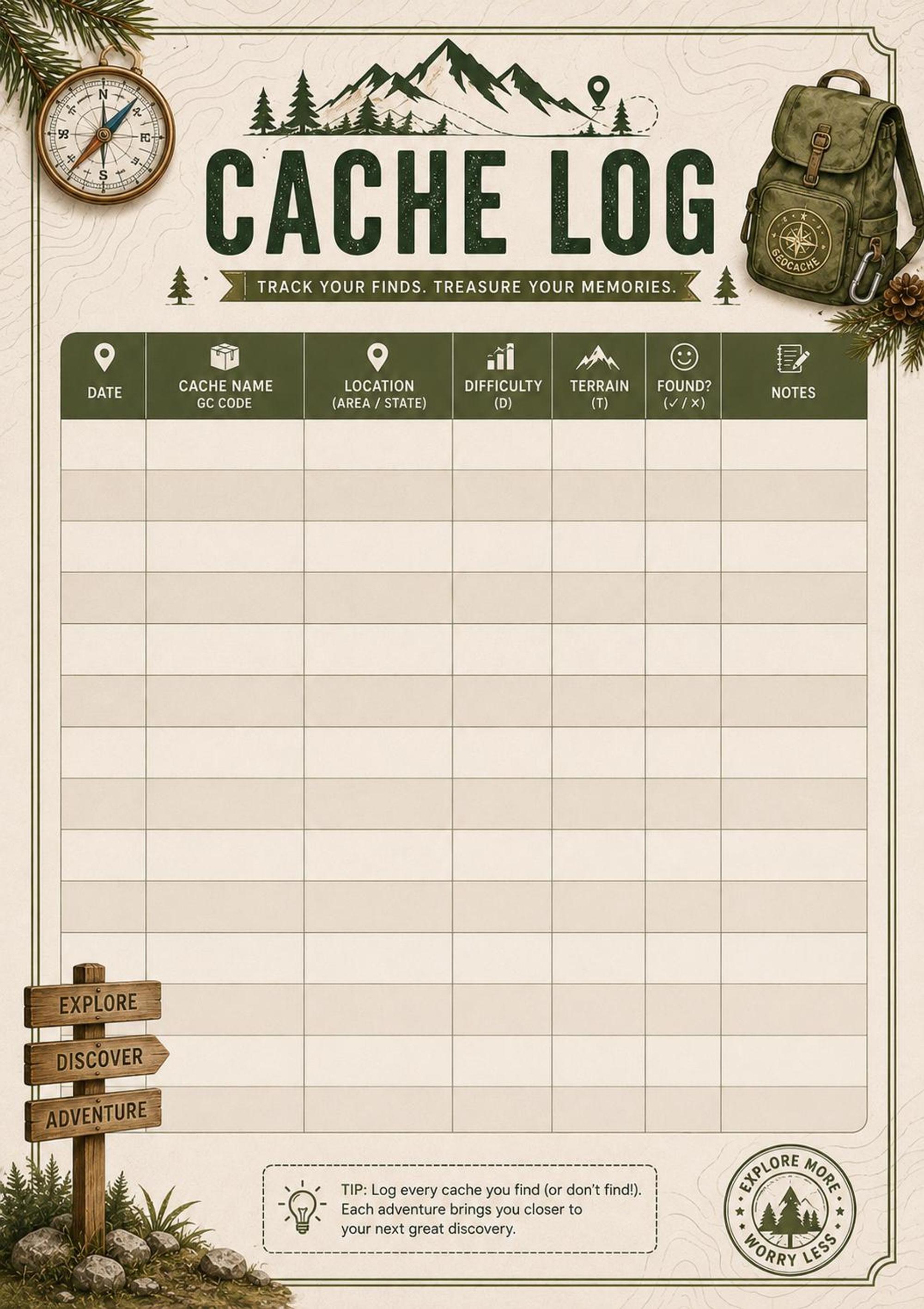 Geocache Log Book preview 3