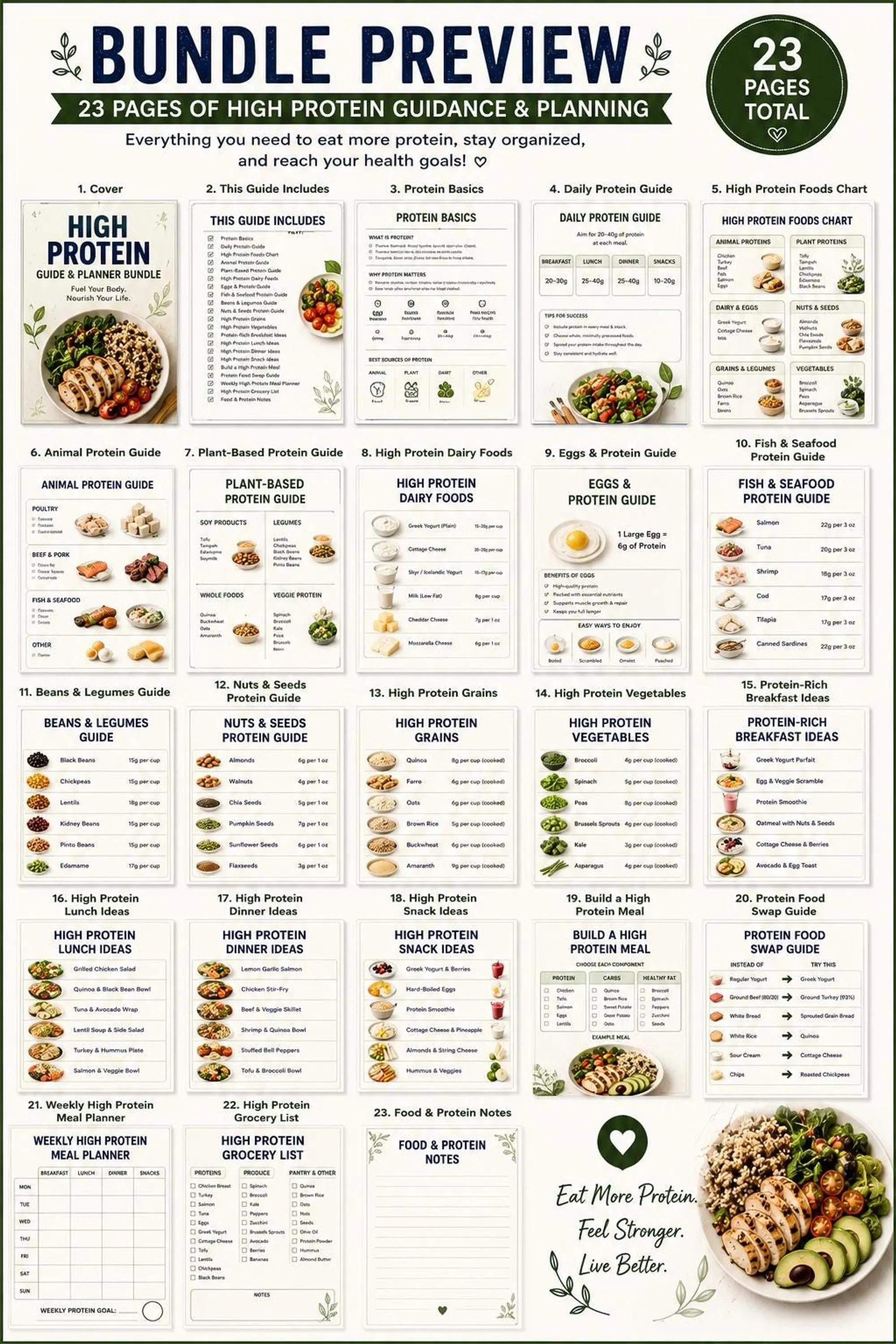 High Protein Planner preview 2