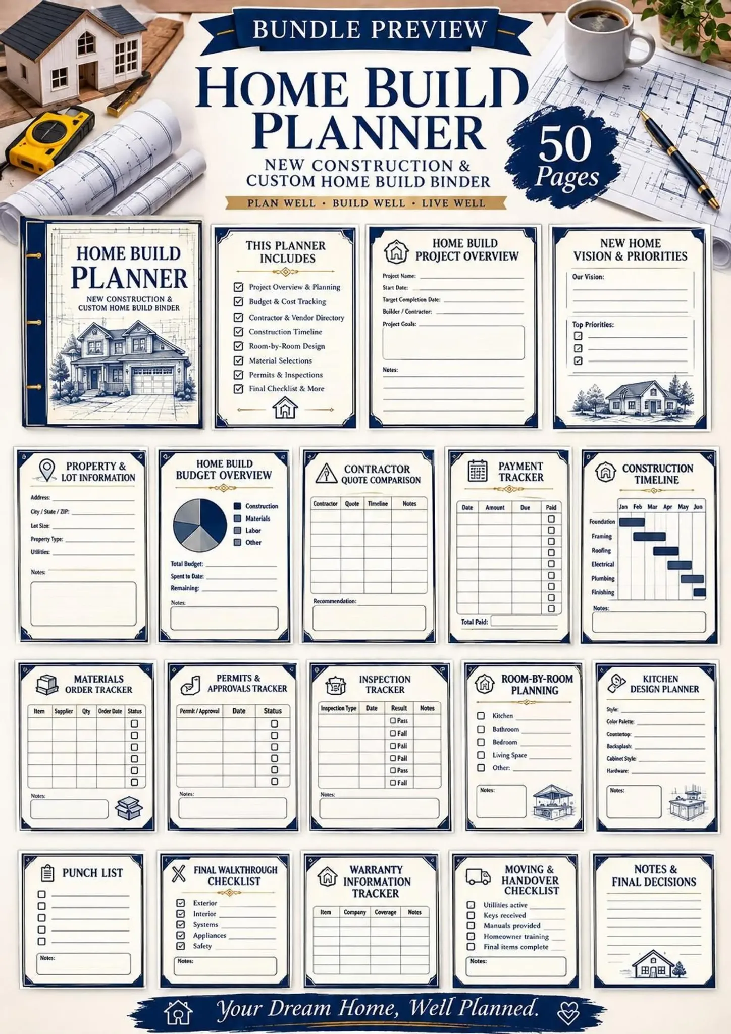 Home Building Planner bundle preview