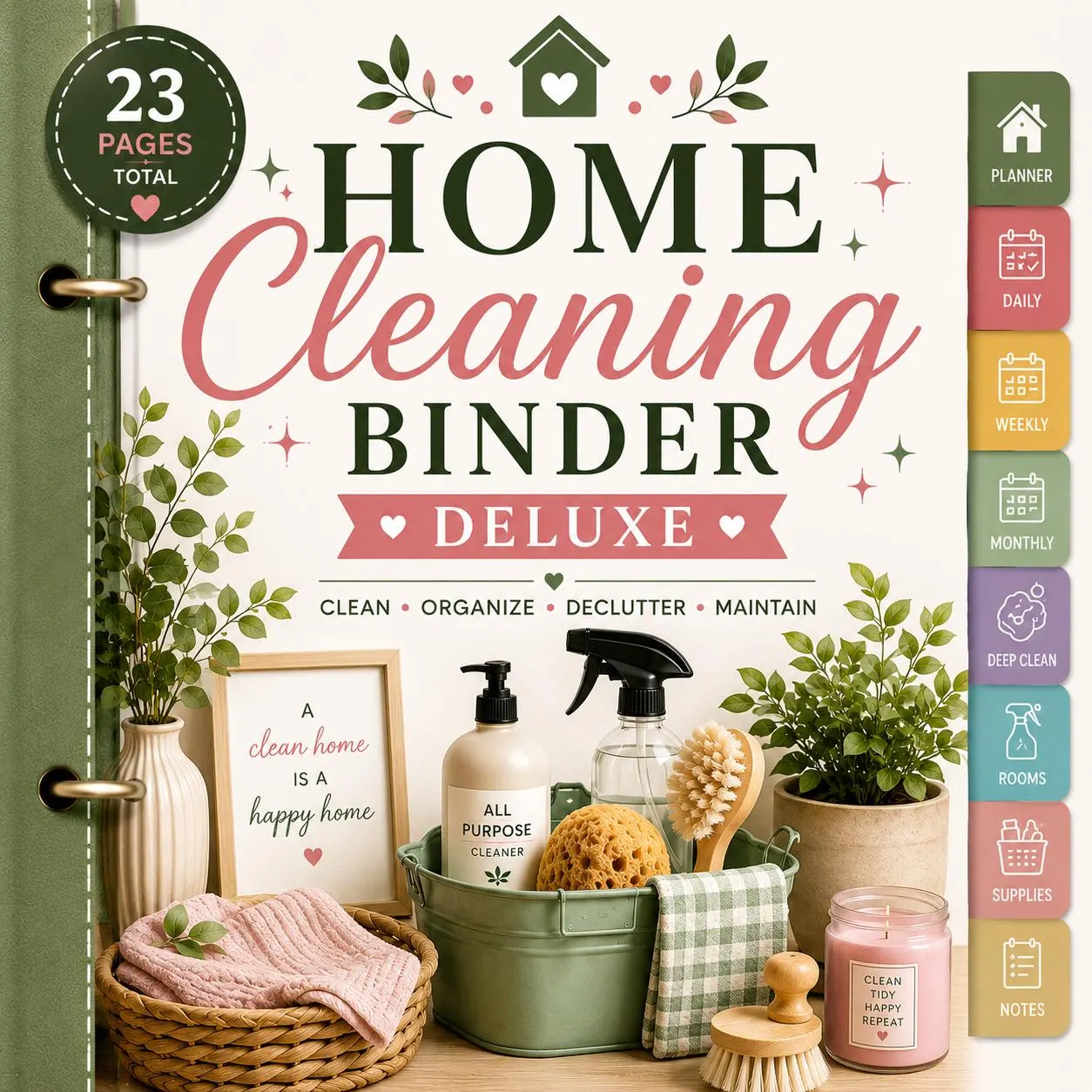 Home Cleaning Binder