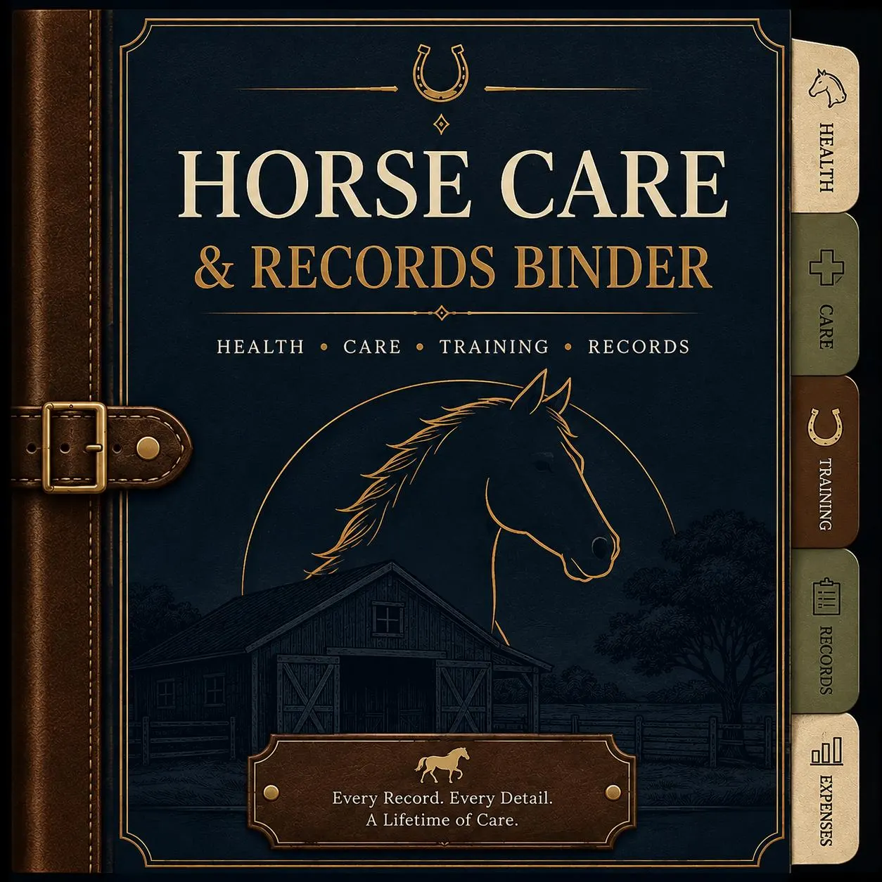Horse Care & Records Binder