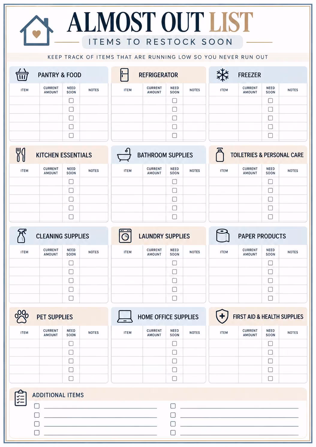 Household Restock Planner preview 3