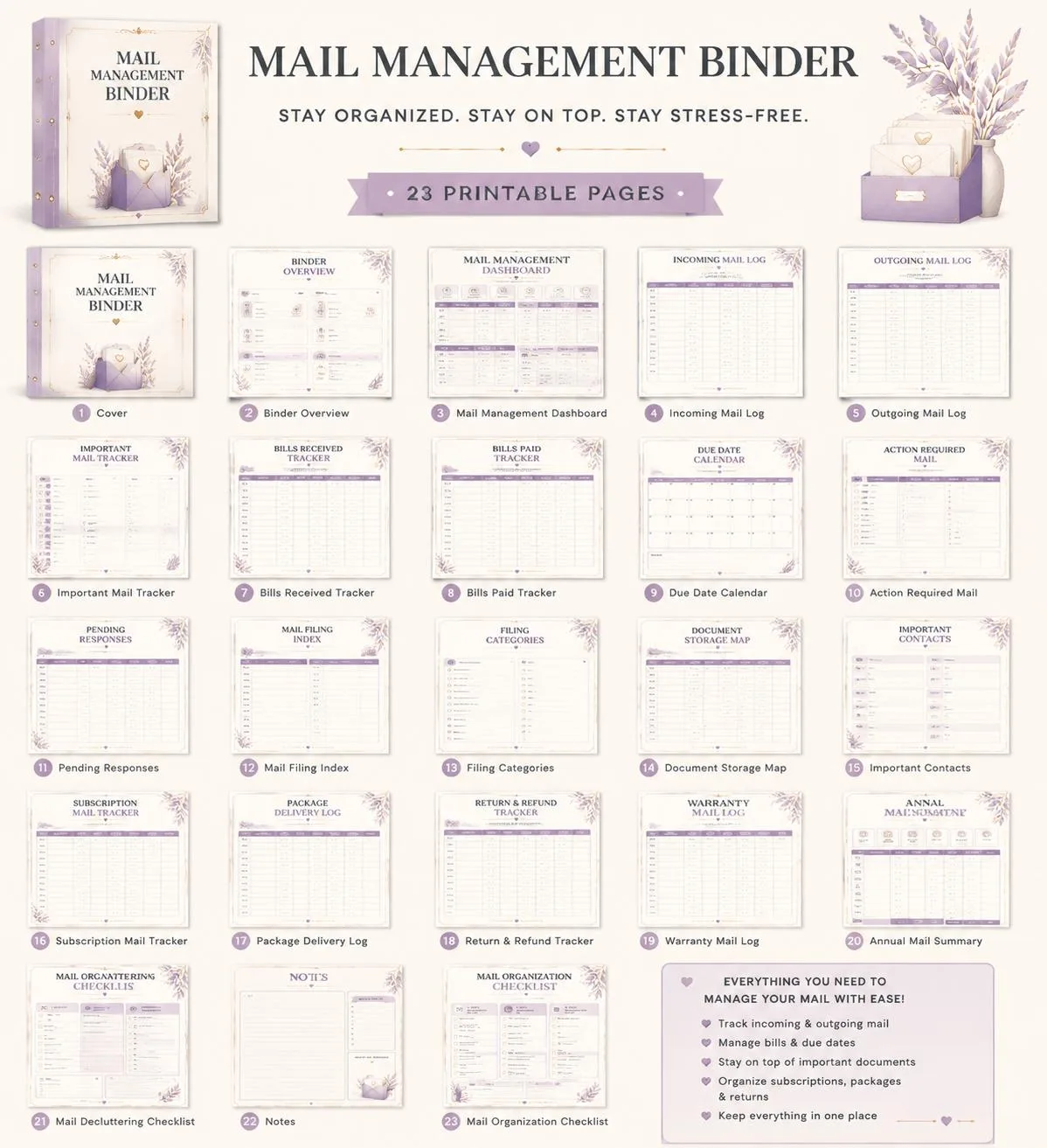 Mail Organization Planner preview 2