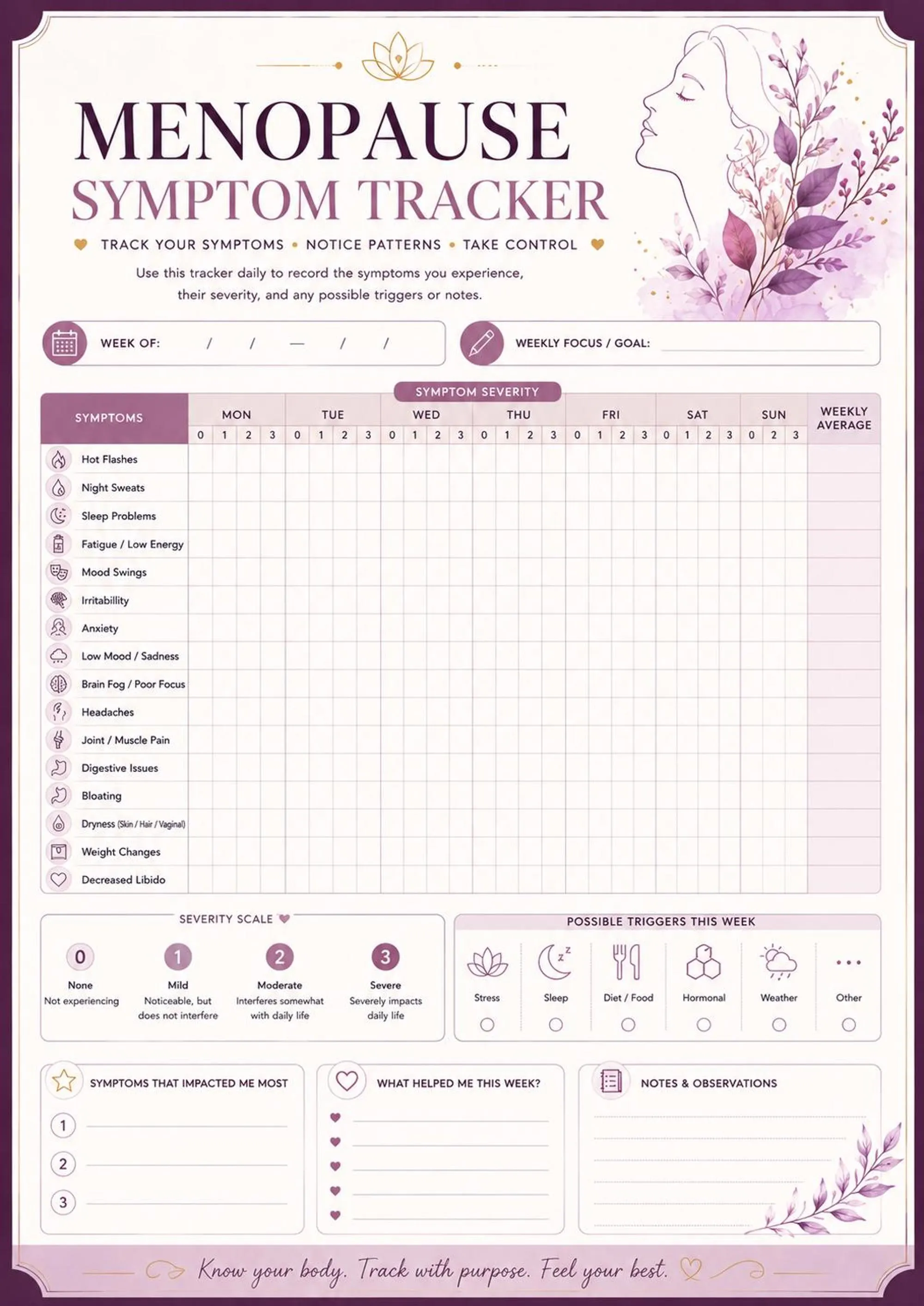 Menopause Planner preview 3