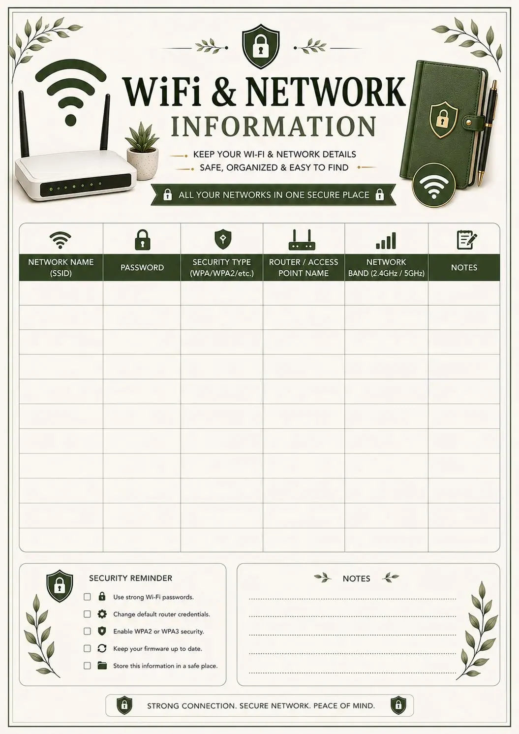 Password Binder Printable preview 5