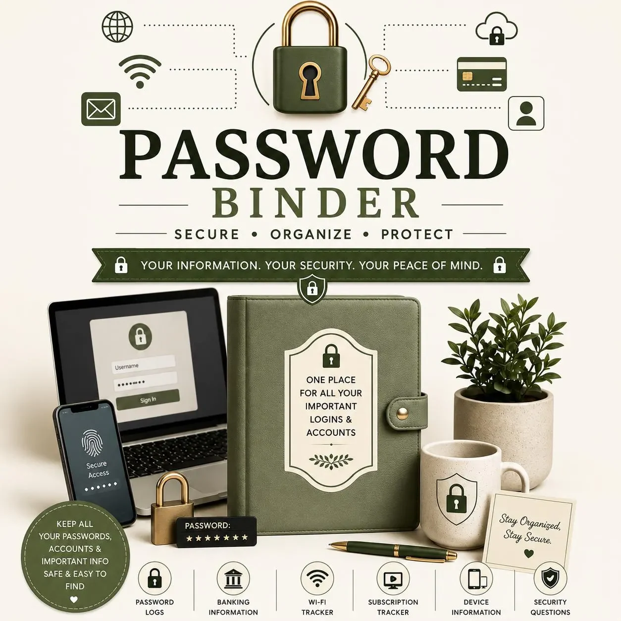 Password Binder Printable