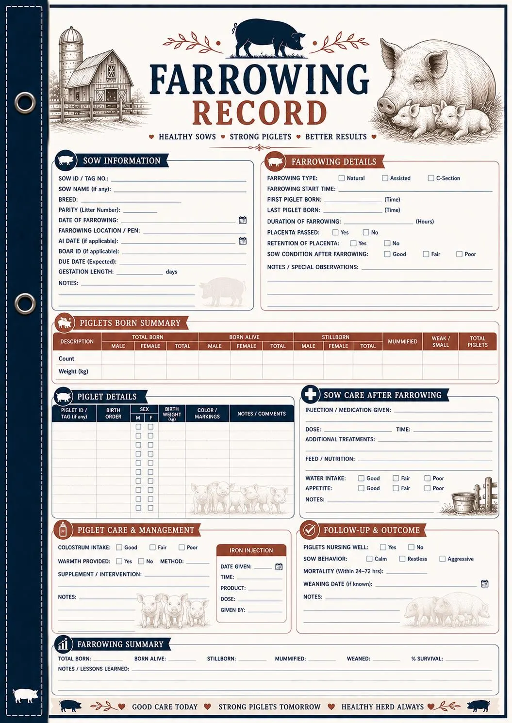 Pig Record Keeping Binder preview 4