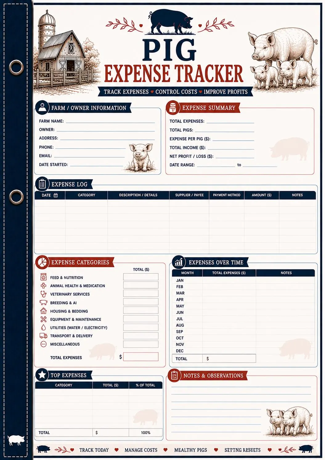 Pig Record Keeping Binder preview 7