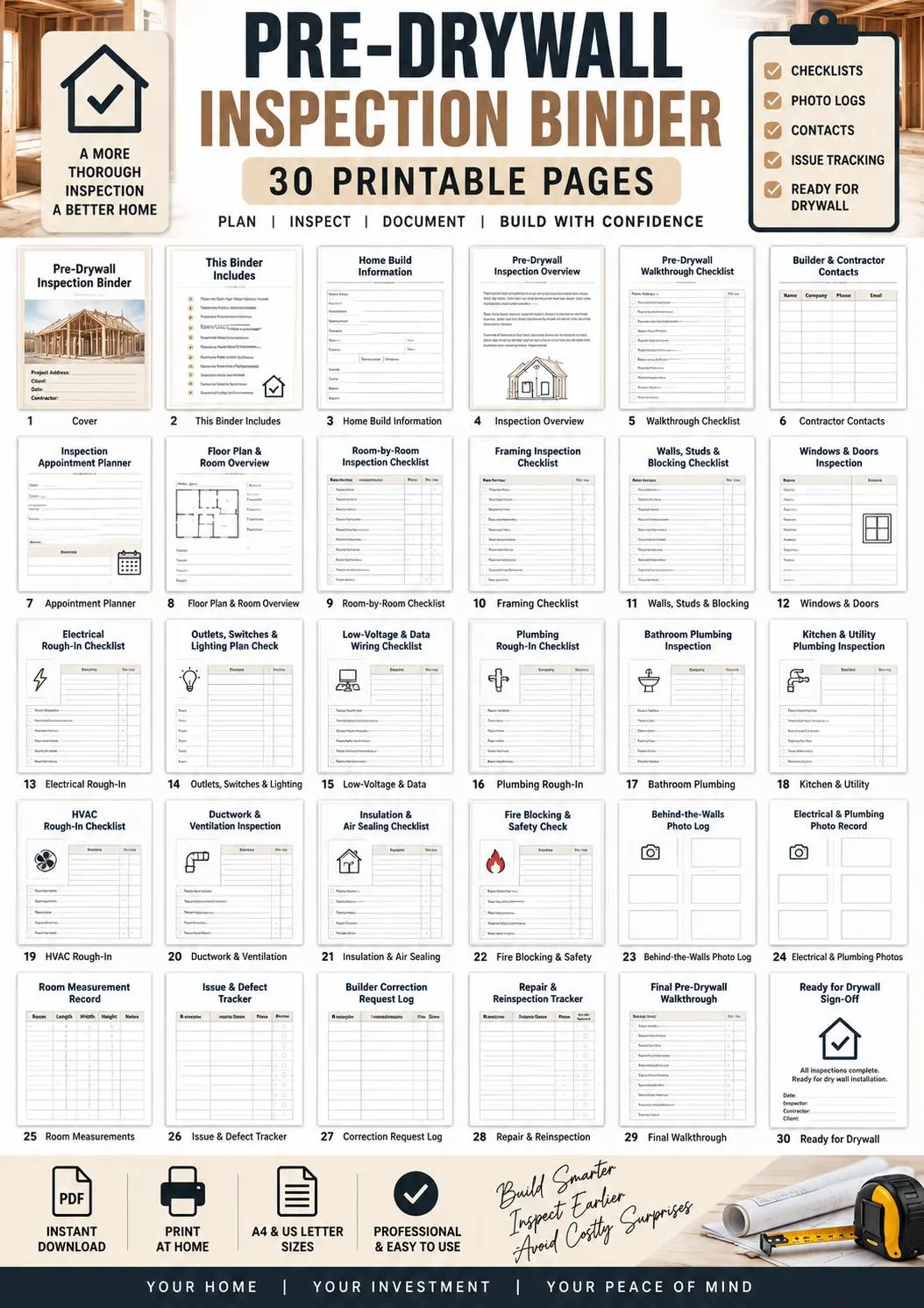 Pre-Drywall Inspection Binder preview 11