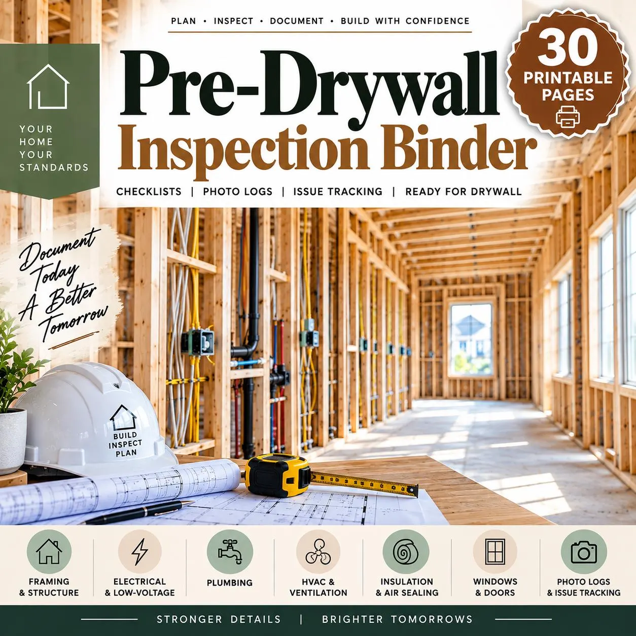 Pre-Drywall Inspection Binder