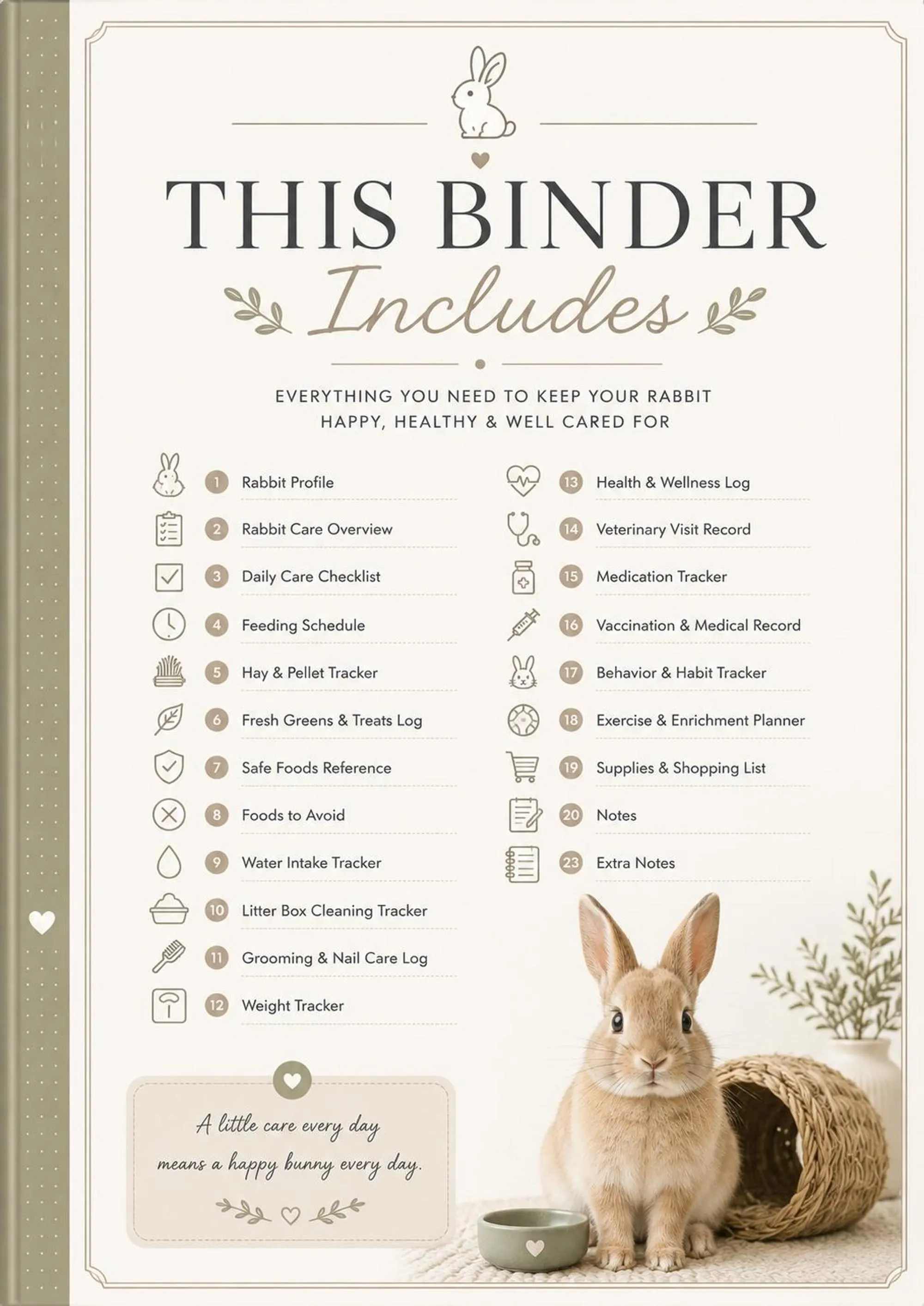 Rabbit Care Binder preview 2