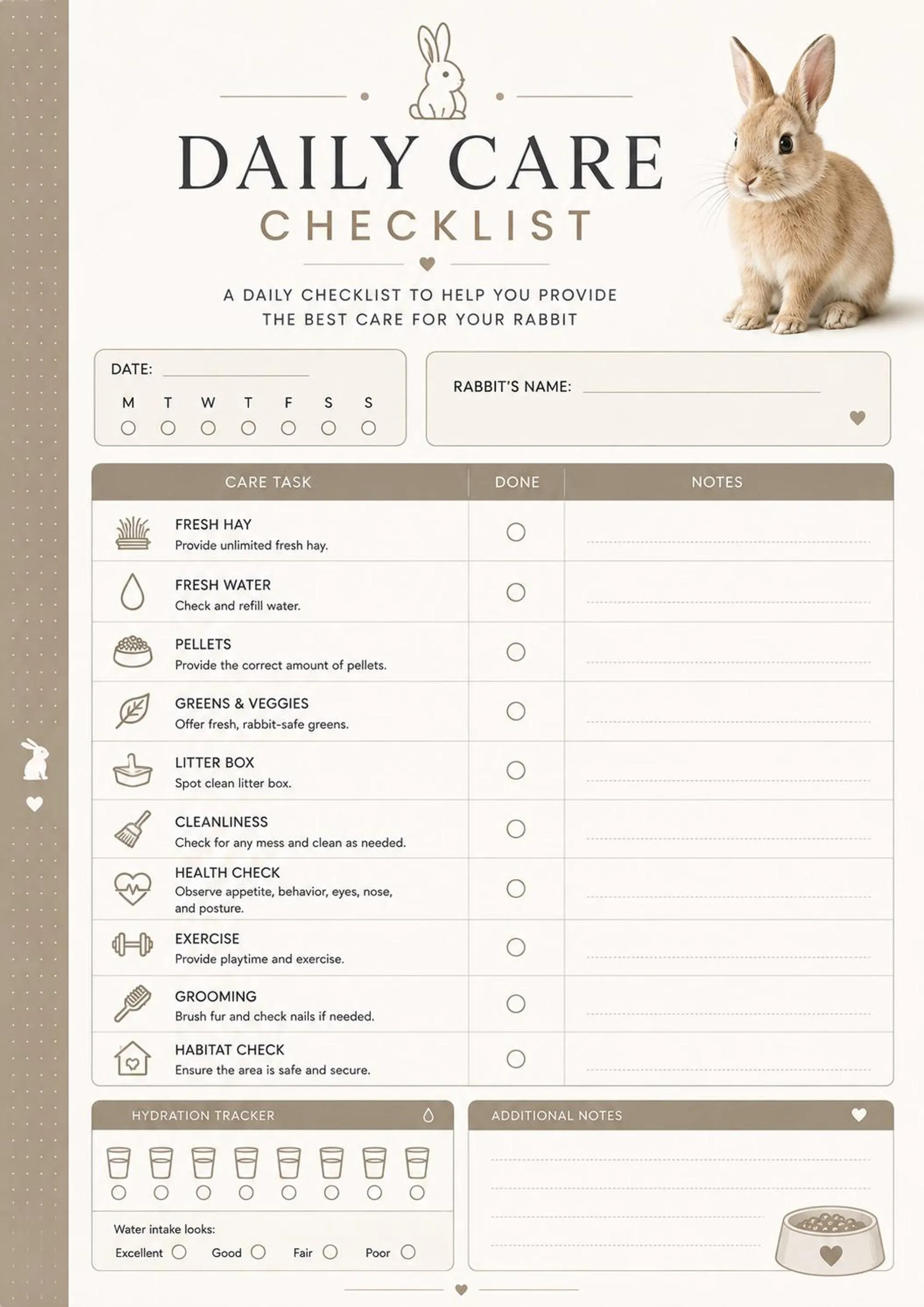 Rabbit Care Binder preview 3