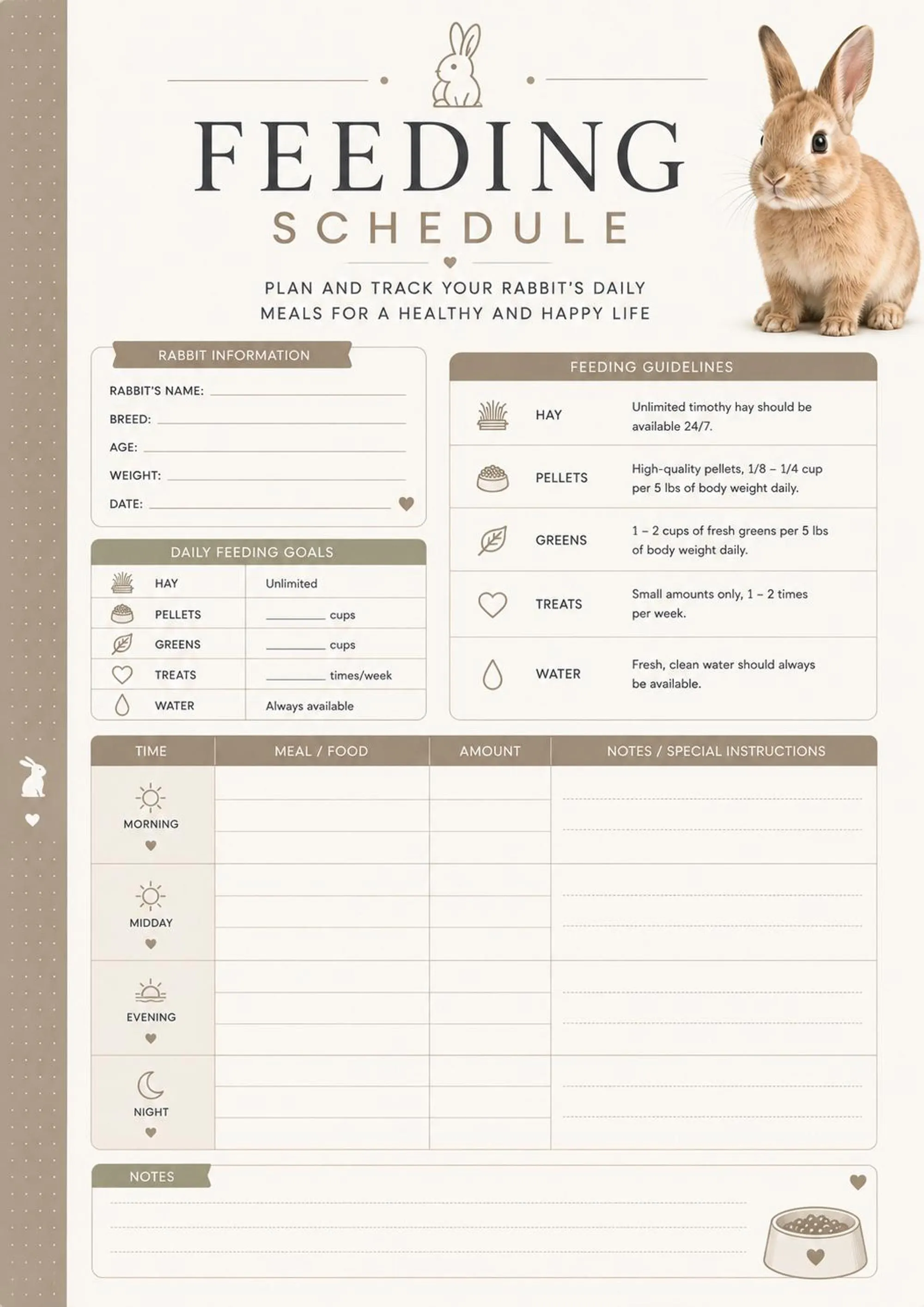 Rabbit Care Binder preview 4