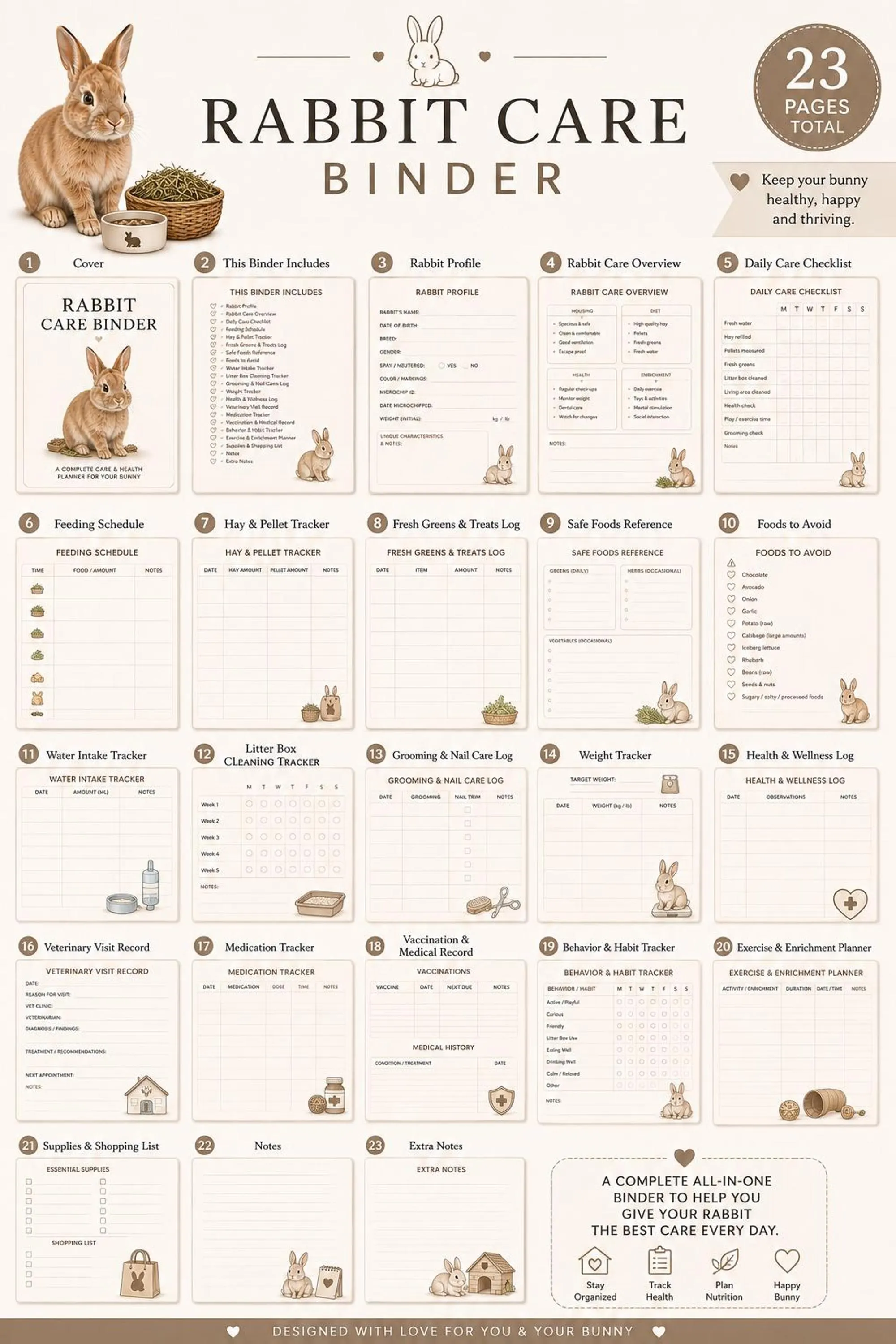 Rabbit Care Binder preview 7