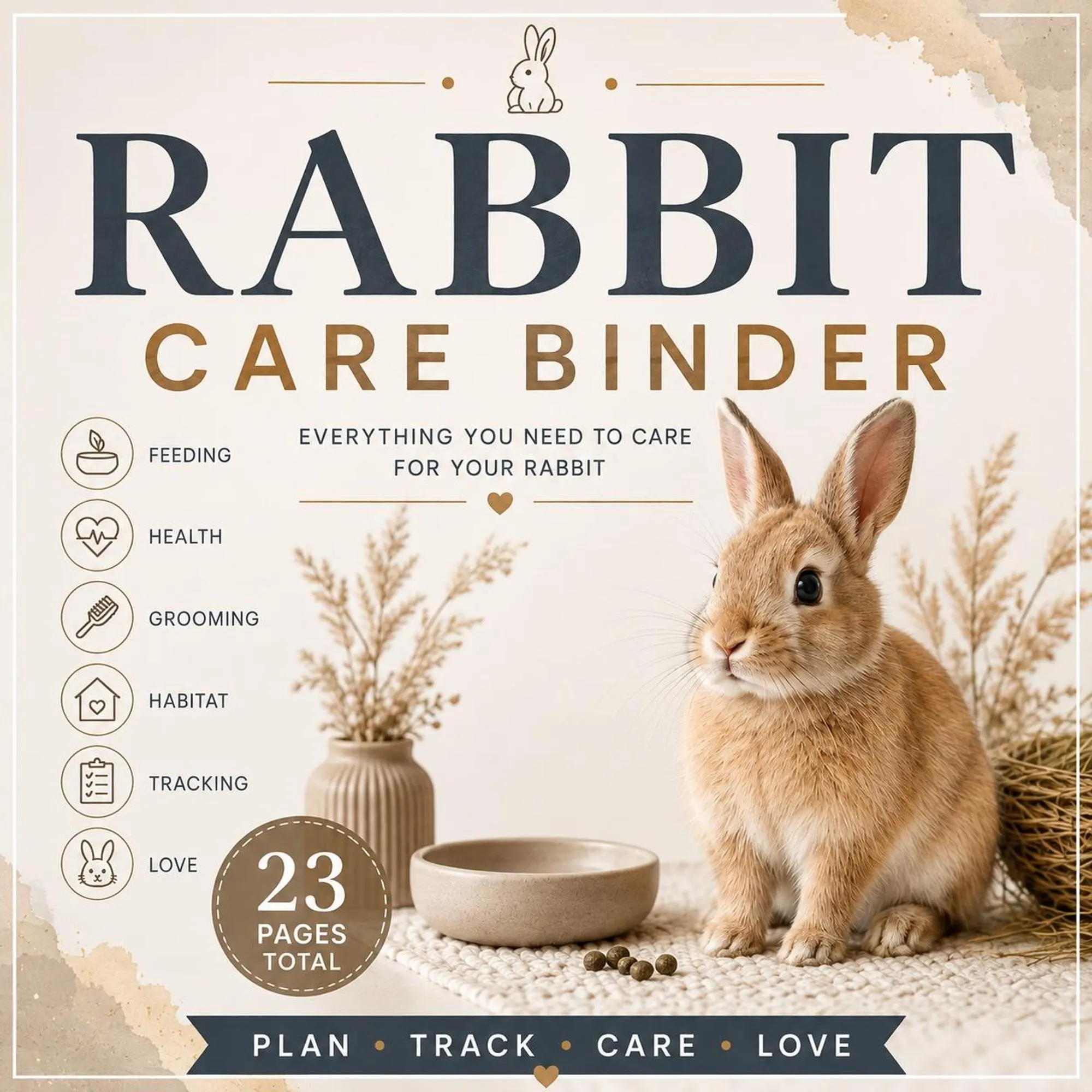 Rabbit Care Binder