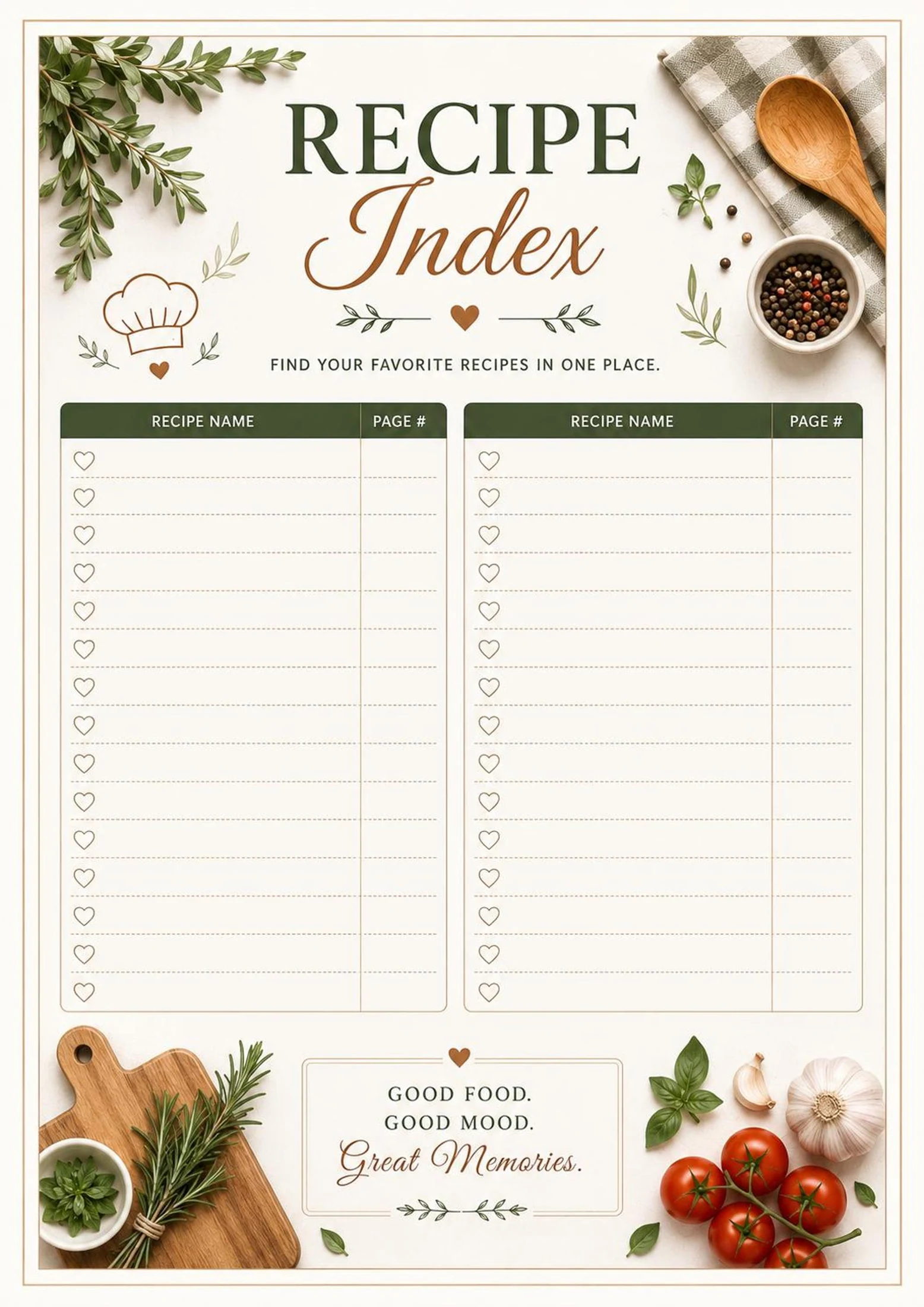 Recipe Binder Printable preview 3